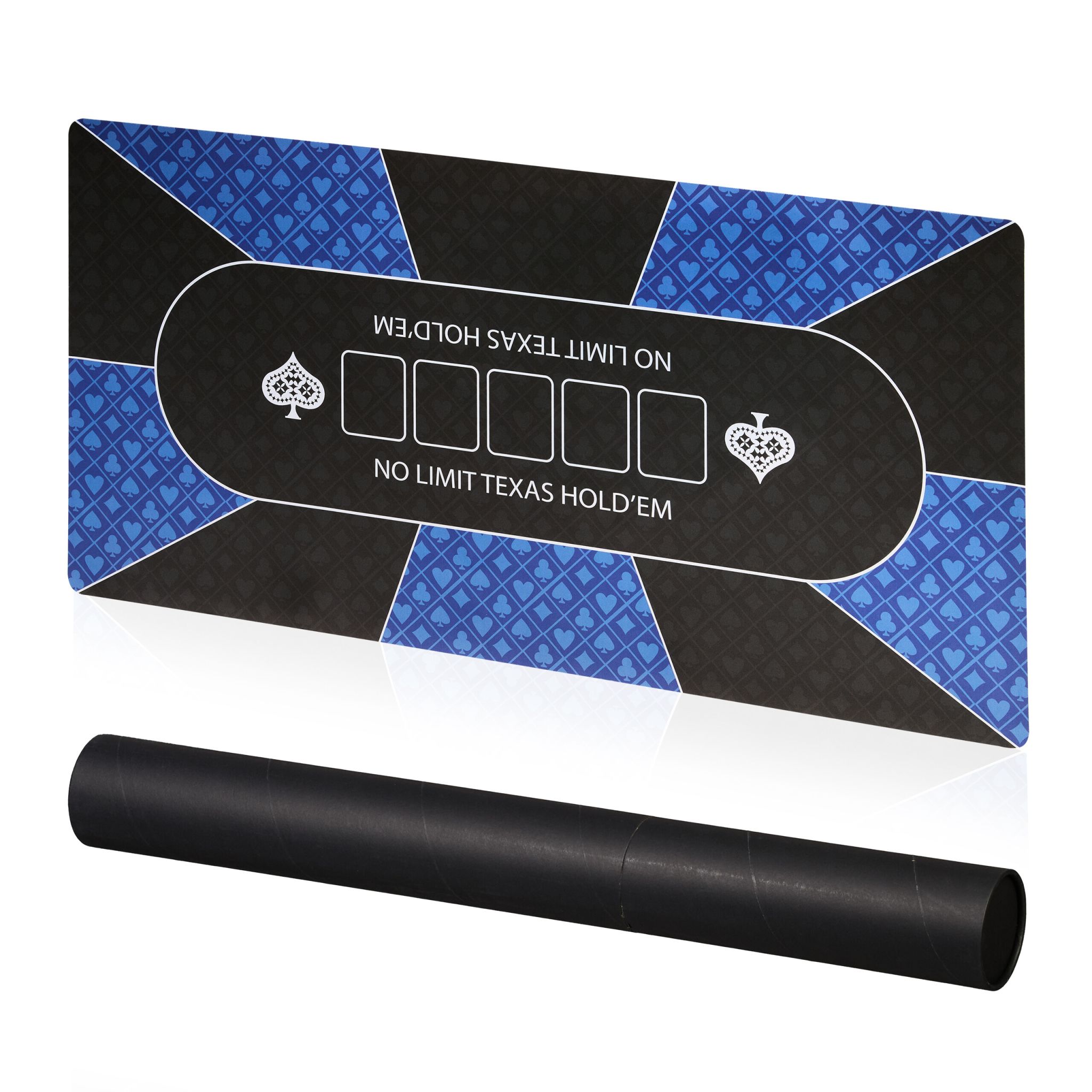 Pokermatte 120 x 60cm Weiss-Blau-Schwarz