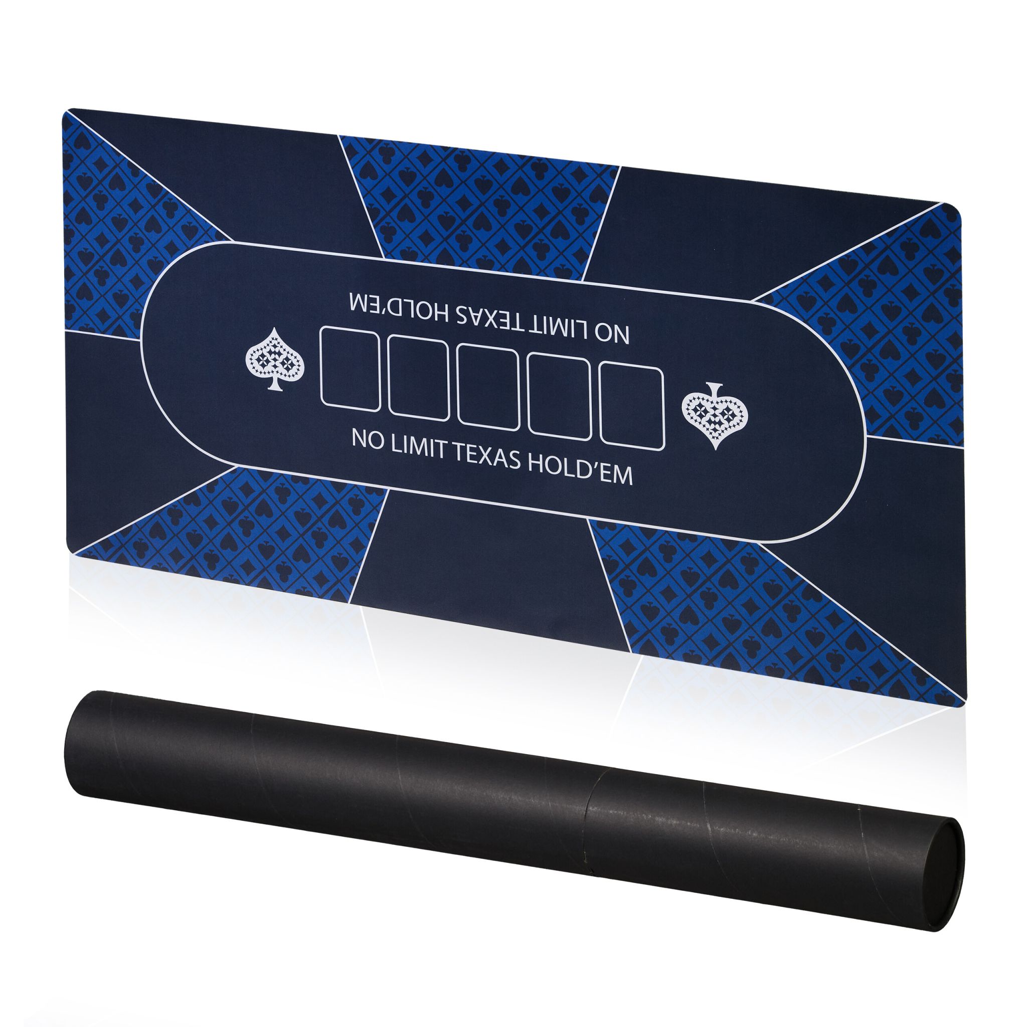 Pokermatte 120 x 60cm Weiss-Blau-Dunkelblau