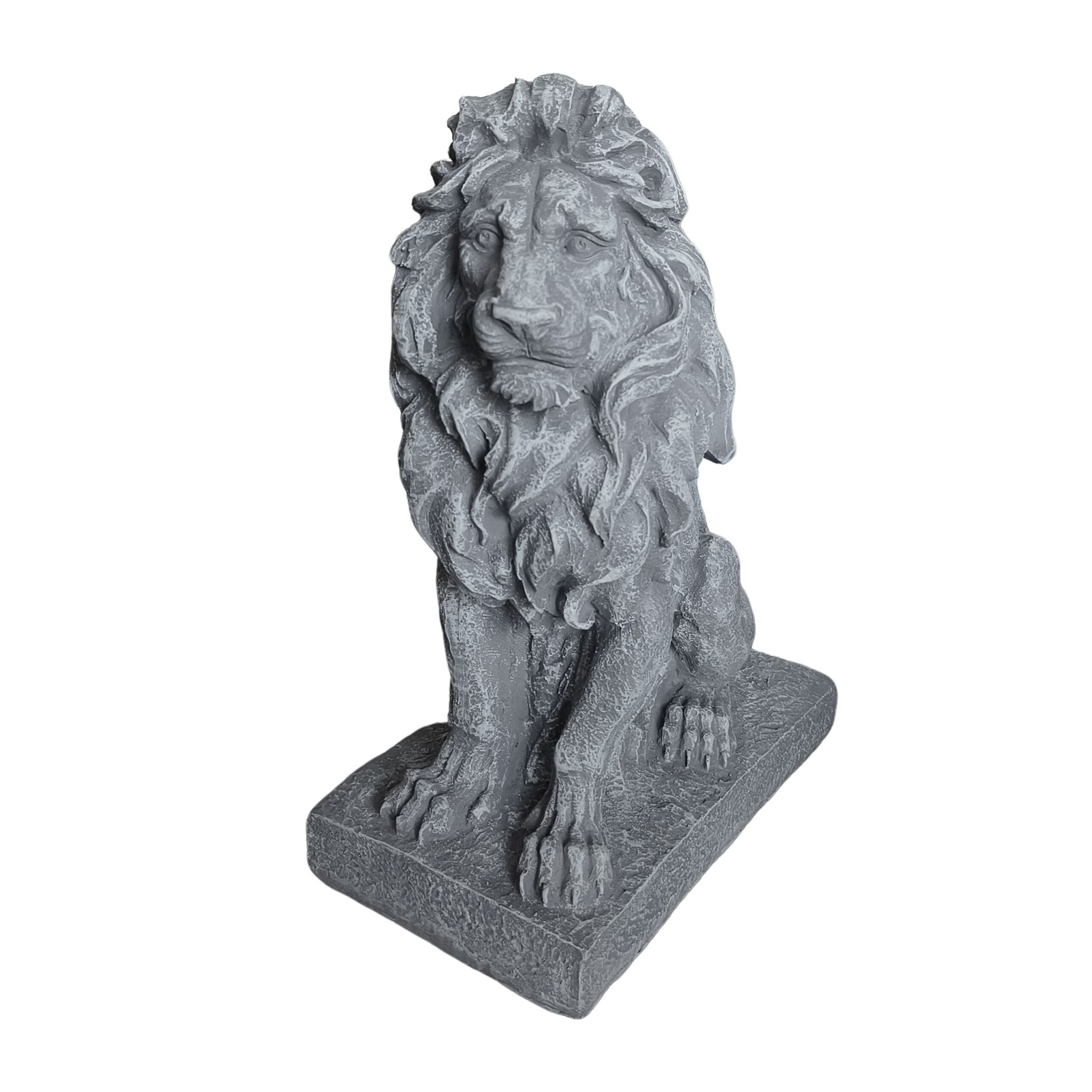 Löwen Figur für den Garten Grau