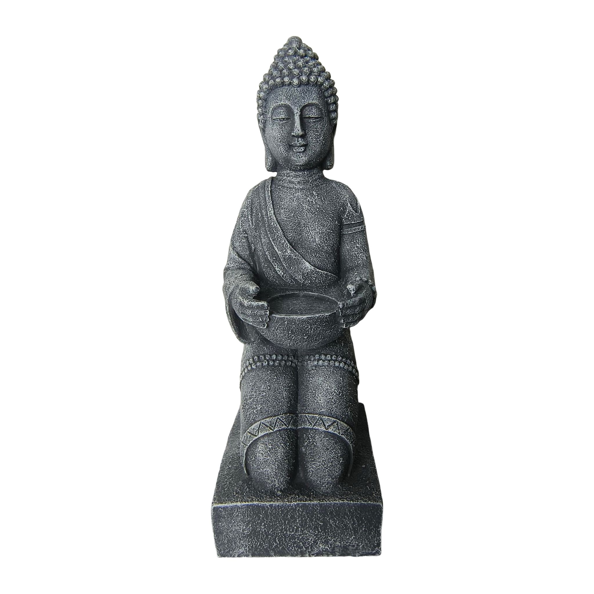 Buddha Figur 43cm Anthrazit
