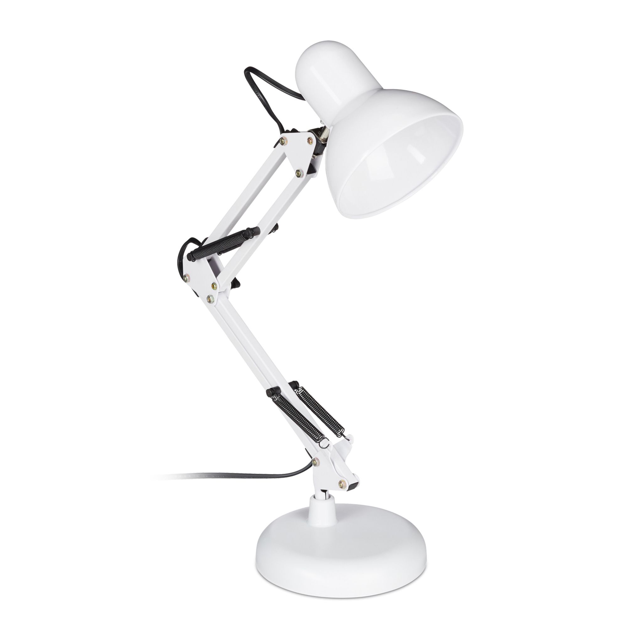 Retro Schreibtischlampe Weiss-Schwarz