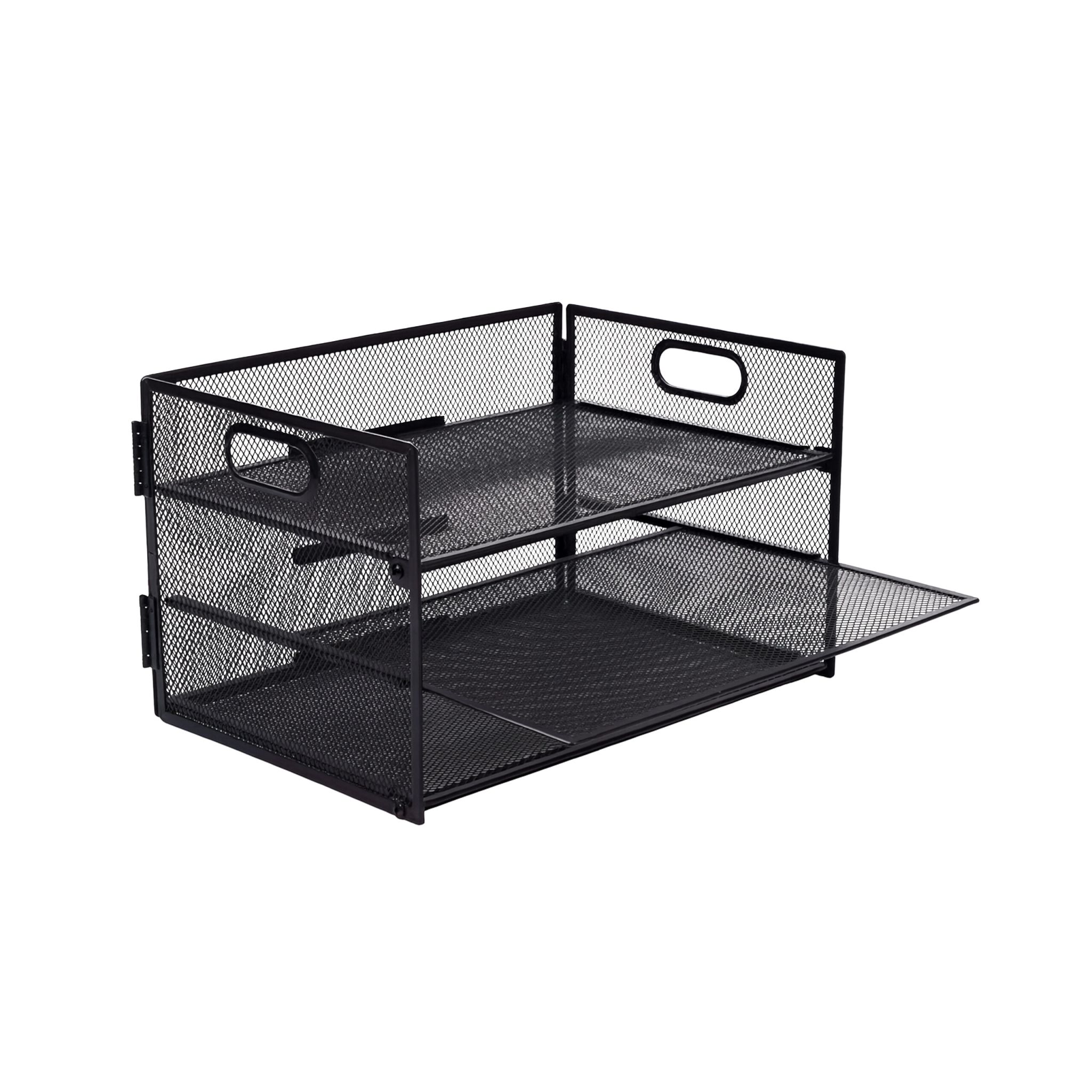 Dokumentenablage Metall 3 Fächer Schwarz