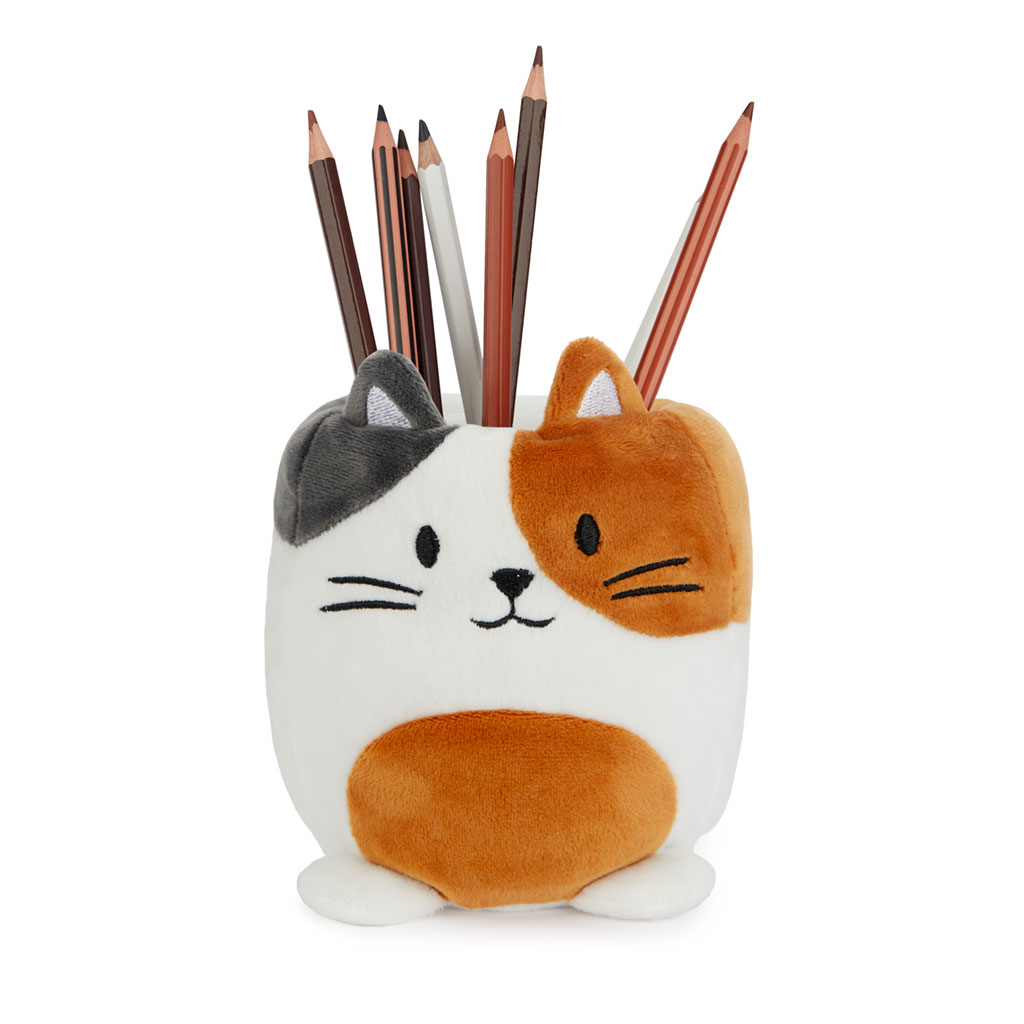 Stiftebecher Flauschige Calico-Katze Kunststoff
