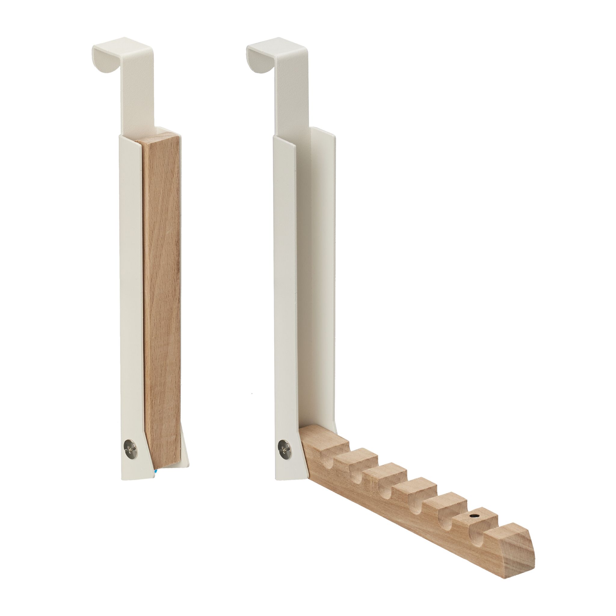 Klappbare Türgarderobe 2er-Set Beige-Hellbraun