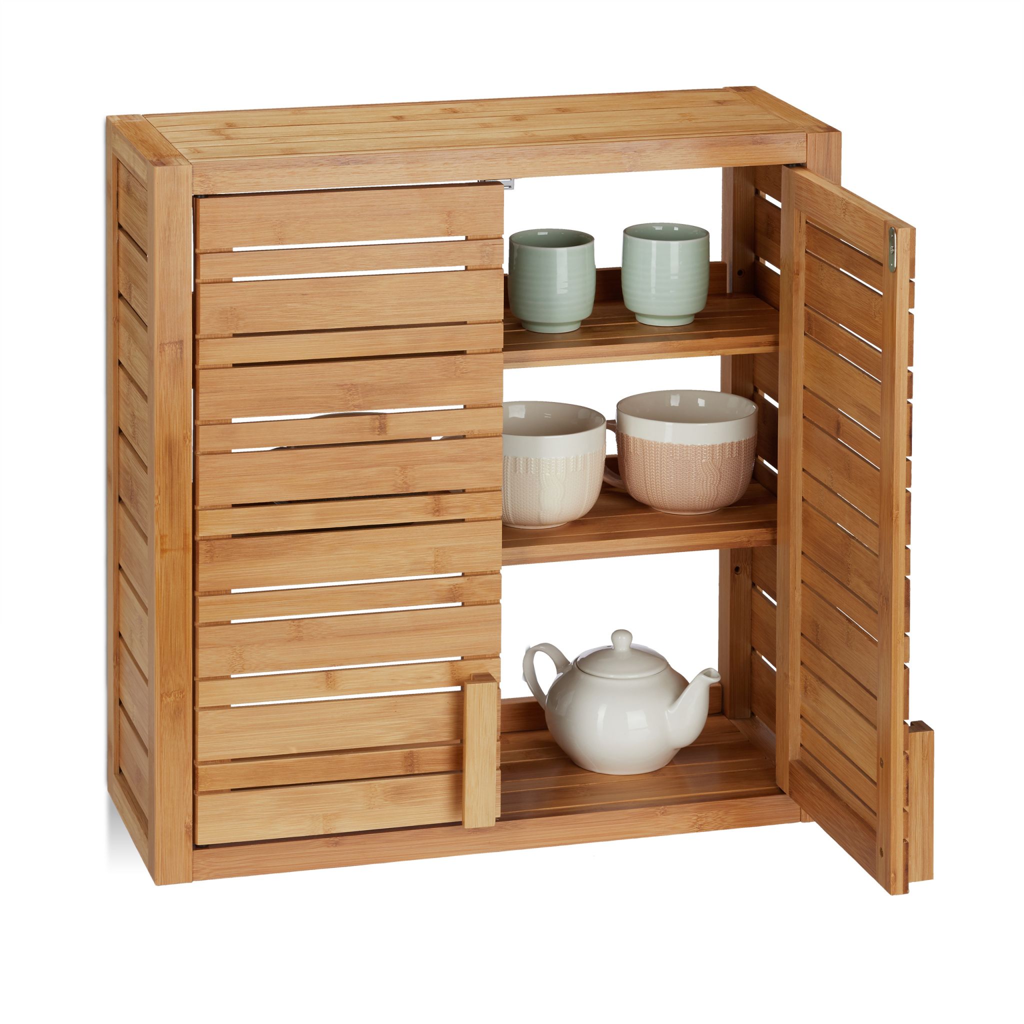 Wandschrank Bambus Hellbraun