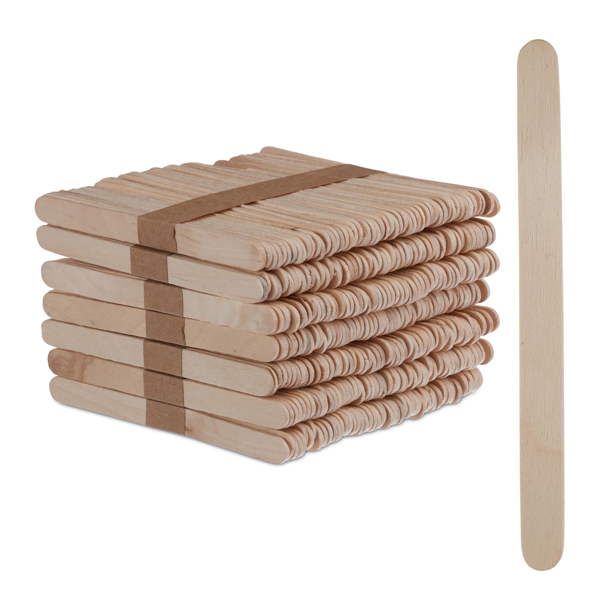 Eisstiele Holz 500er-Set Hellbraun