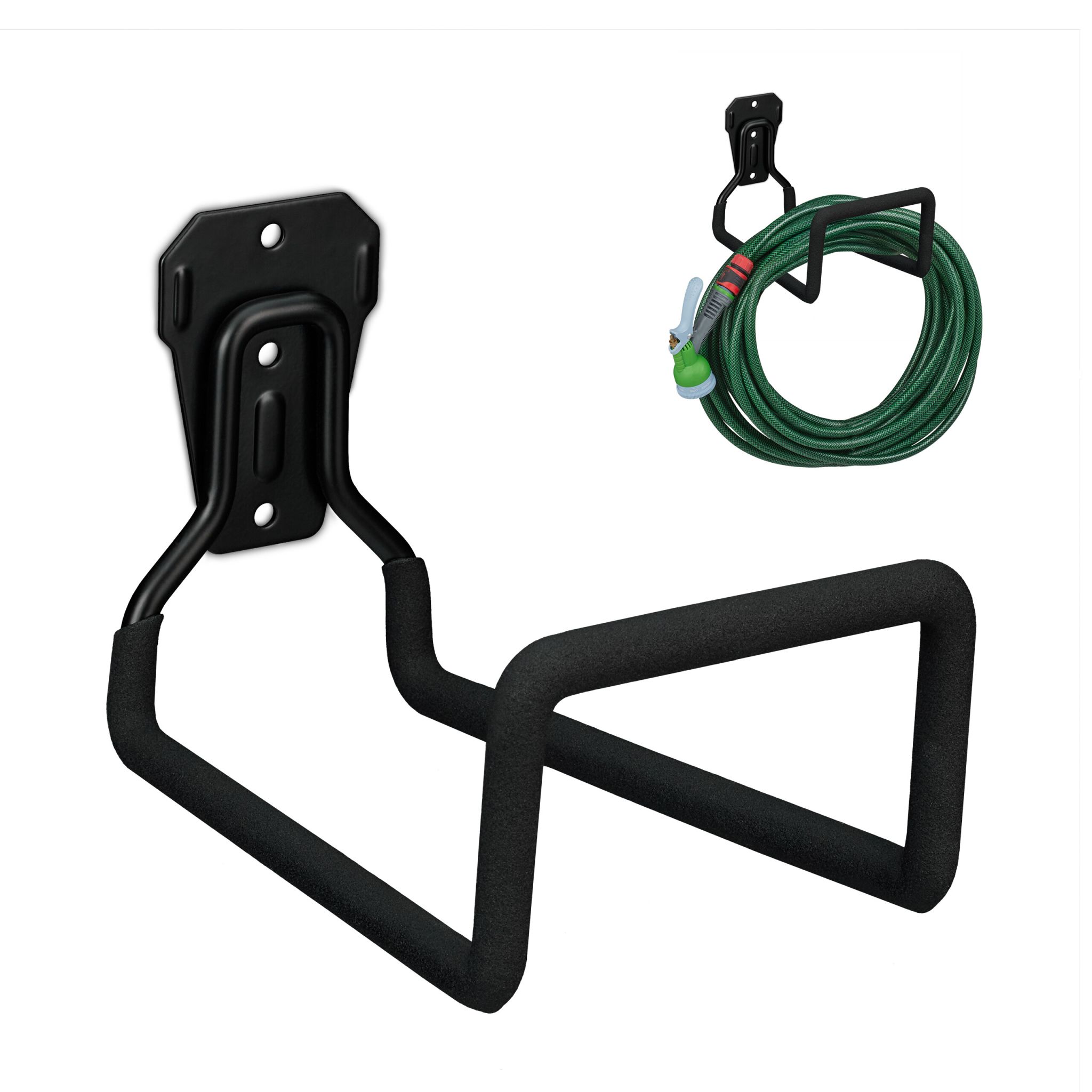 Schlauchhalter Wand Schwarz