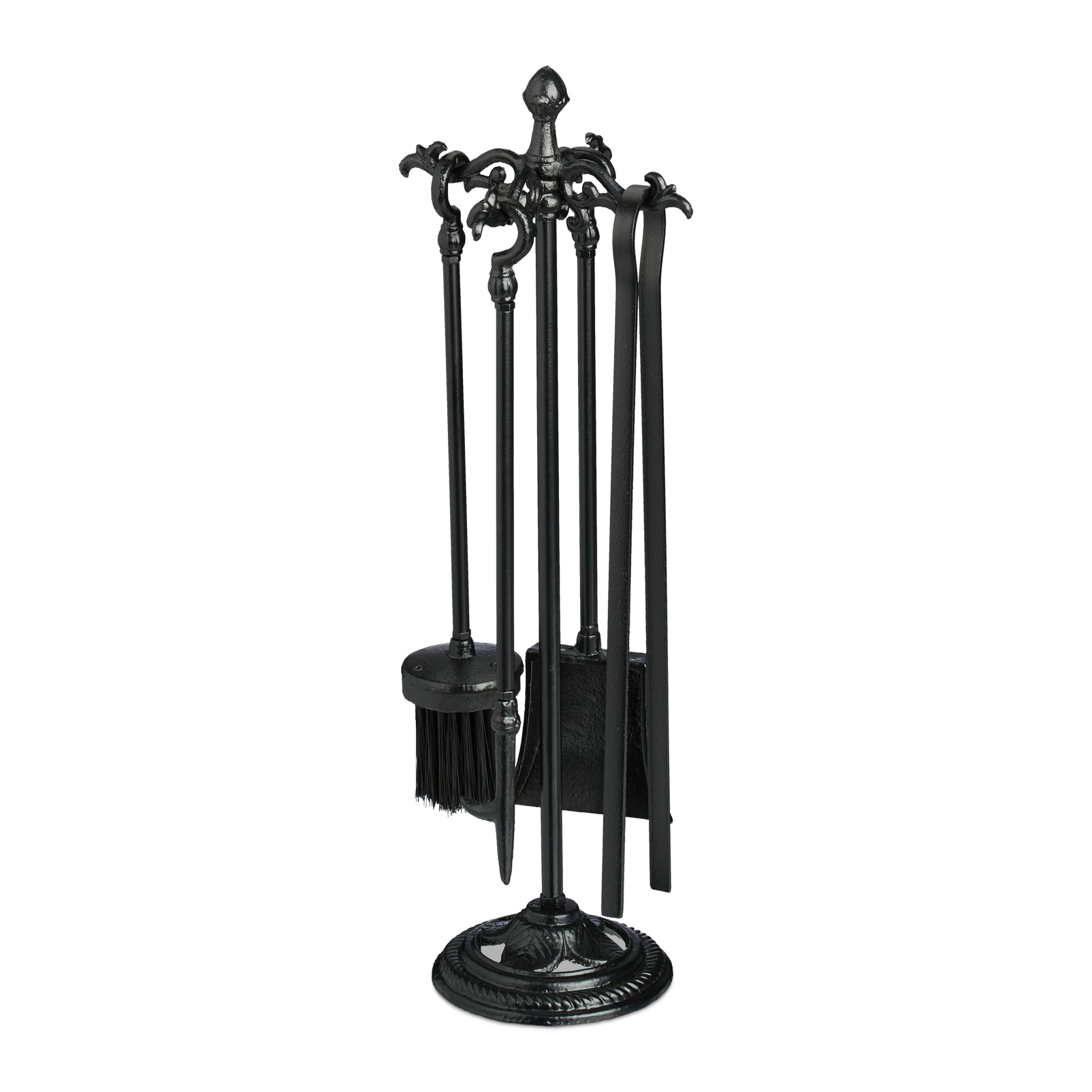 Kaminbesteck Gusseisen 5tlg. Schwarz