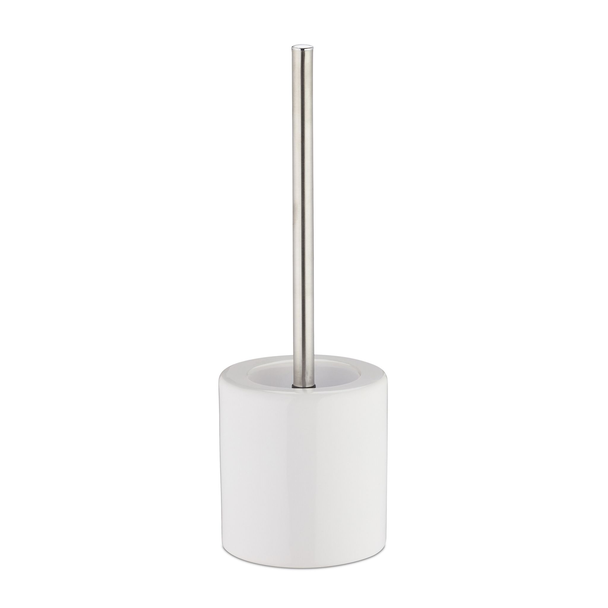 WC Garnitur Keramik Weiss-Silber