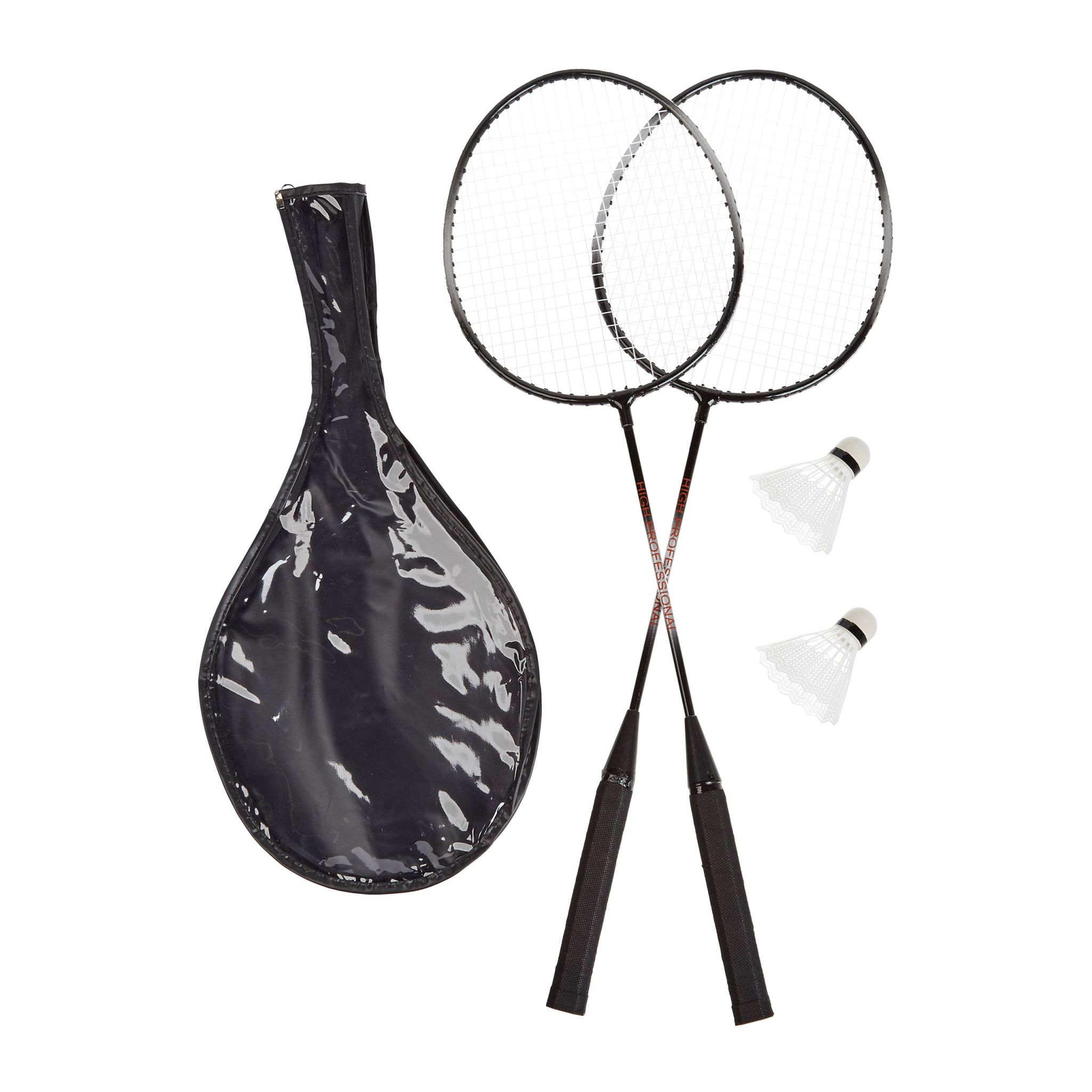 Badmintonset mit Tasche Weiss-Schwarz