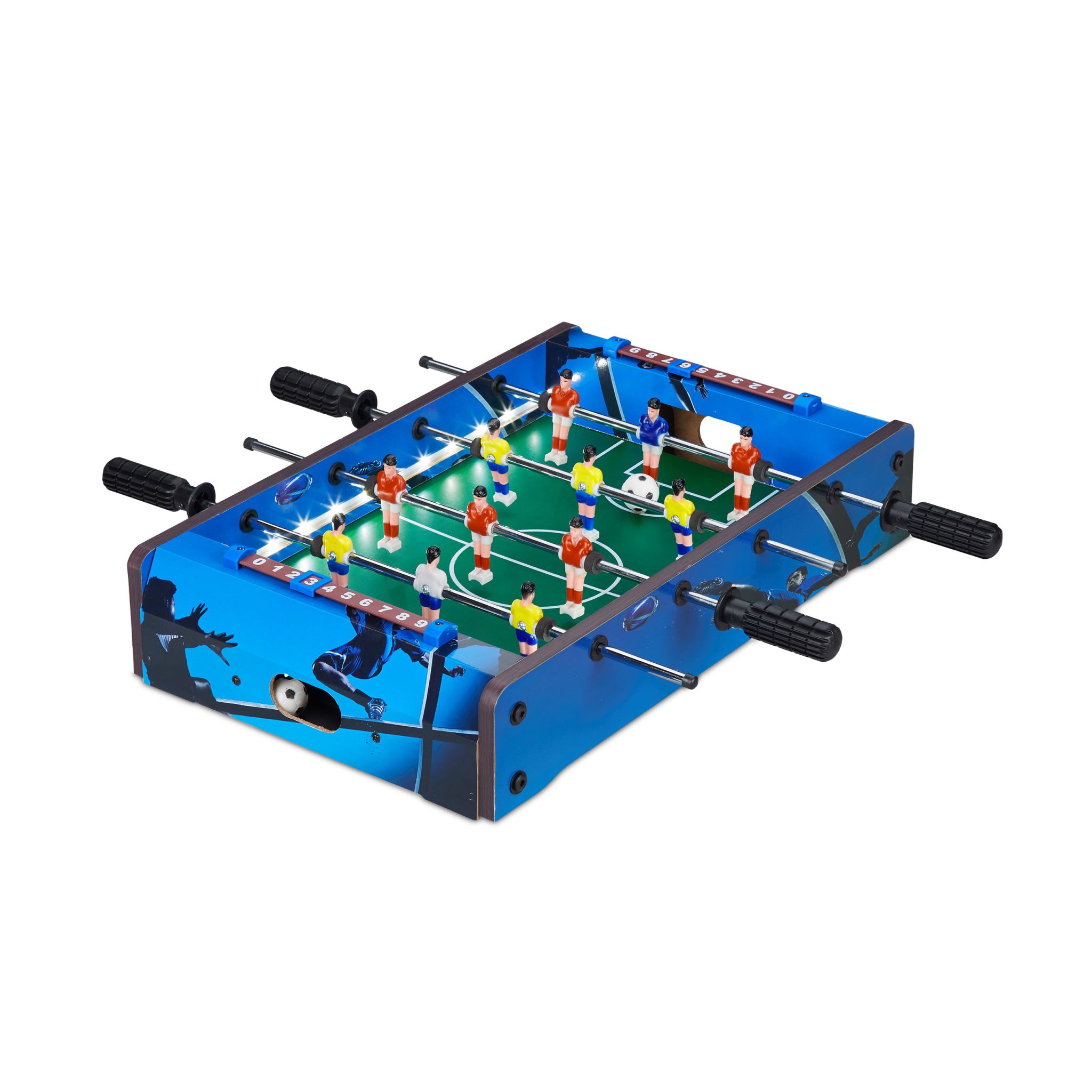Tischkicker LED Blau-Gelb-Rot