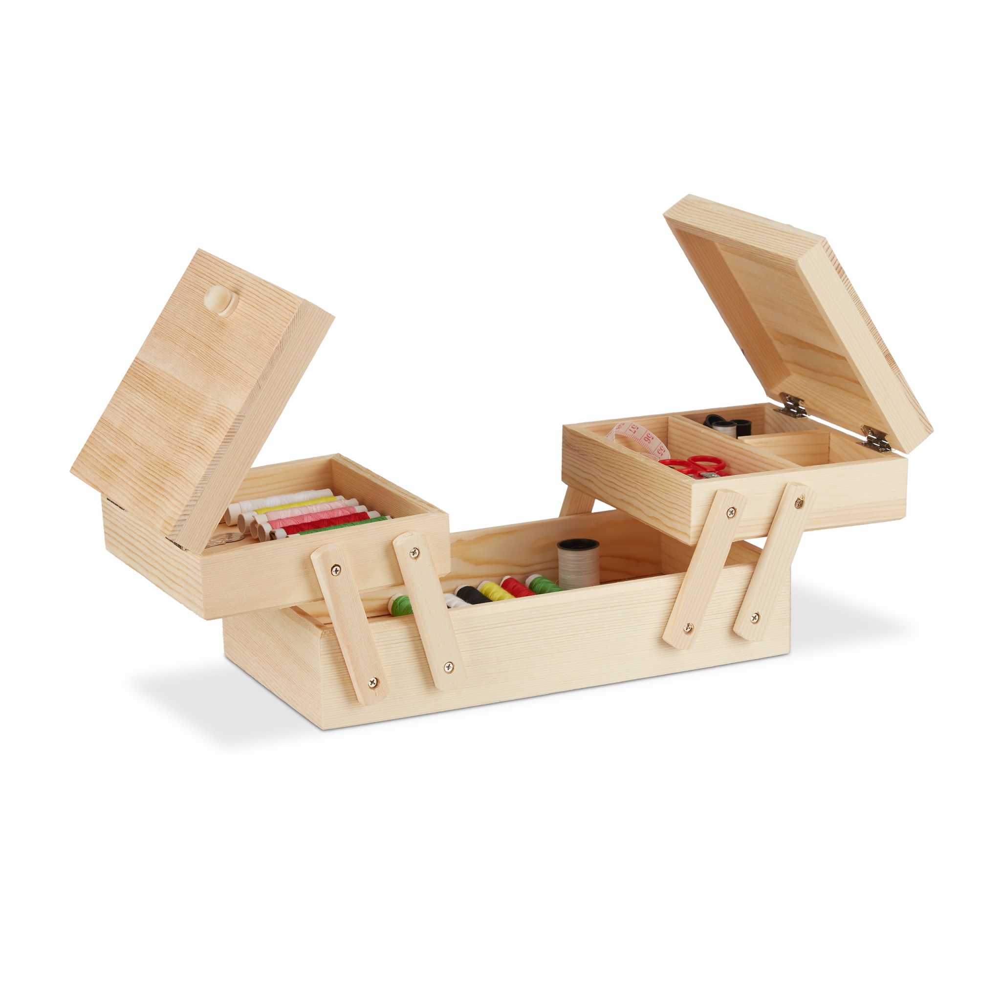 Nähkästchen Holz Hellbraun