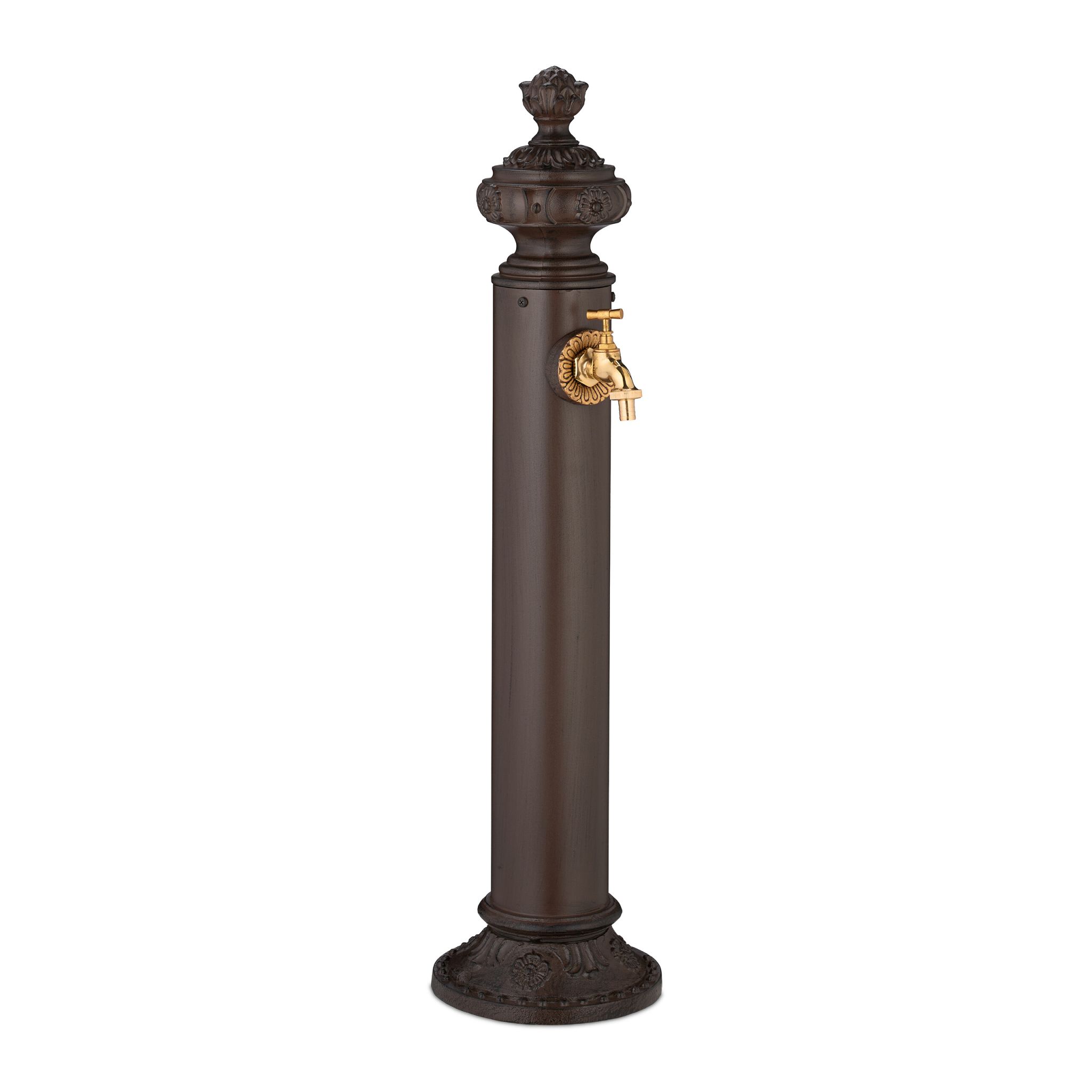 Standbrunnen antik 87cm Braun-Gold