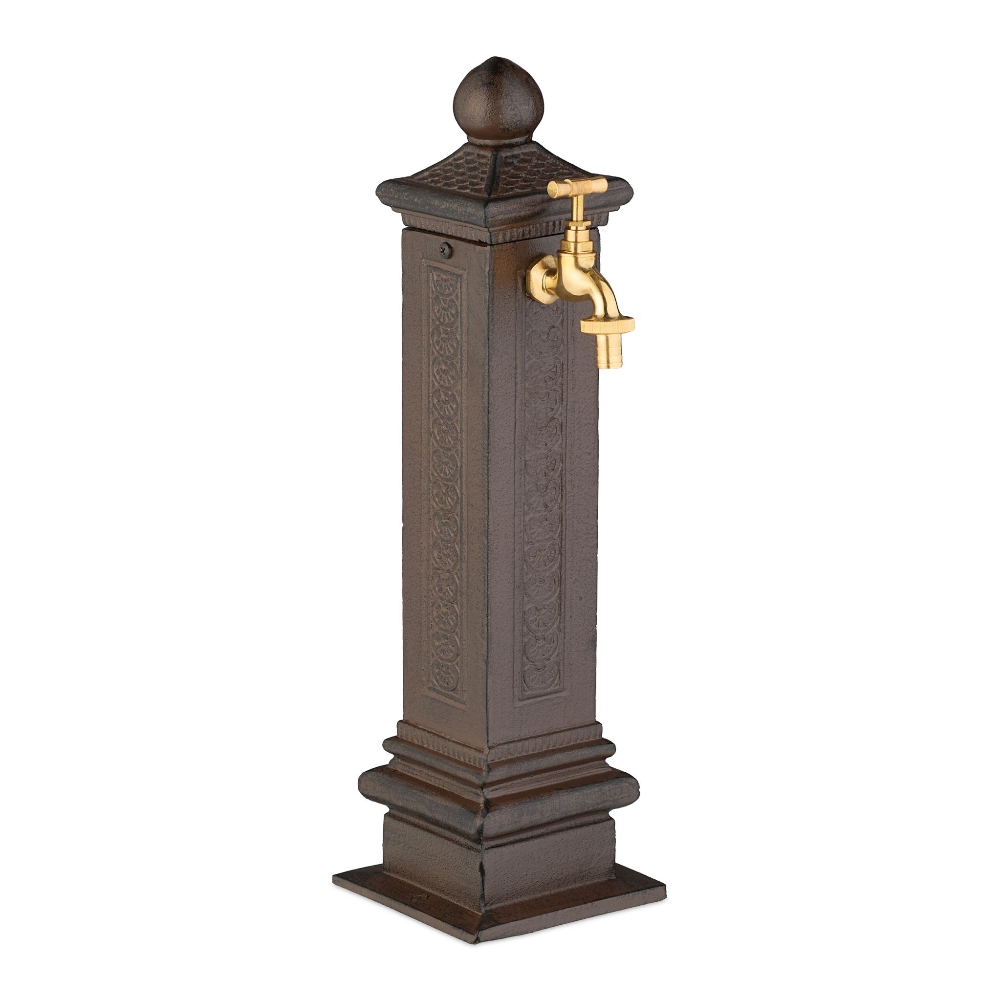 Standbrunnen antik 47cm Braun-Gold