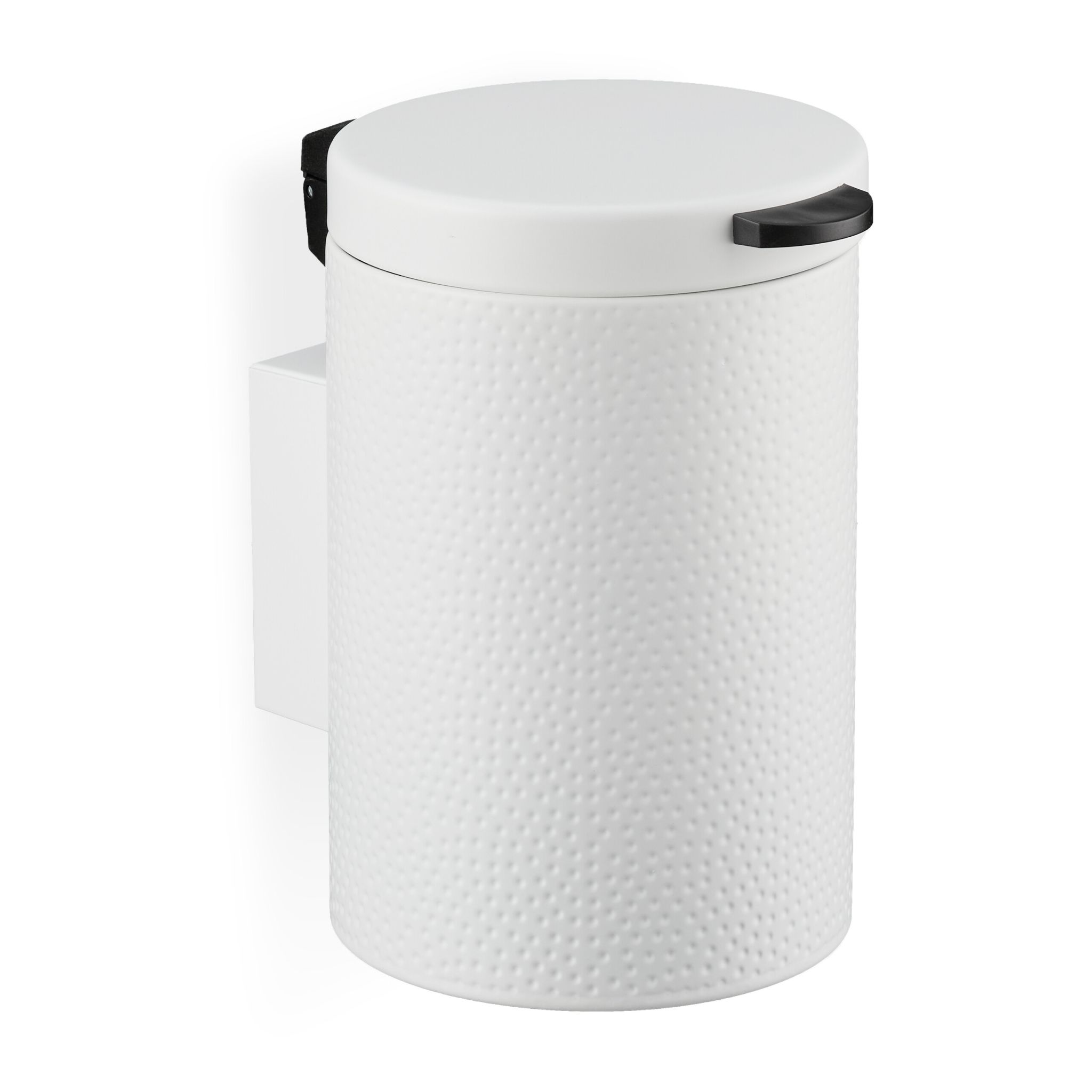Kosmetikeimer Wandmontage 3 Liter Weiss-Schwarz