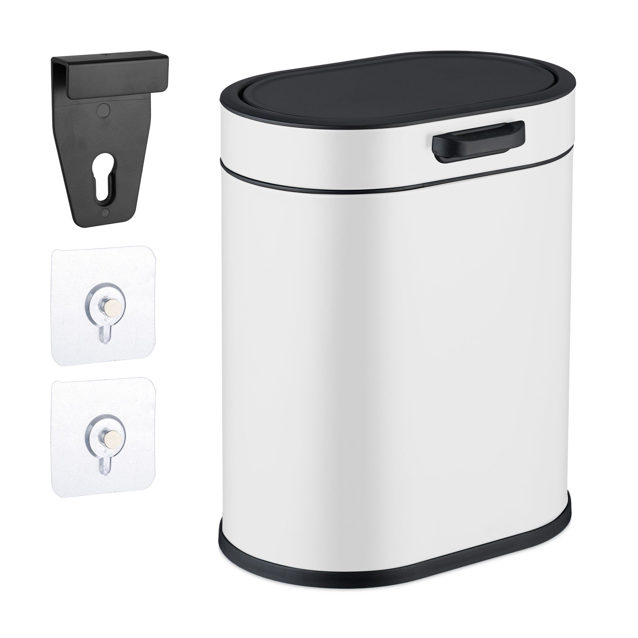 Hängender Mülleimer 5L Weiss-Schwarz