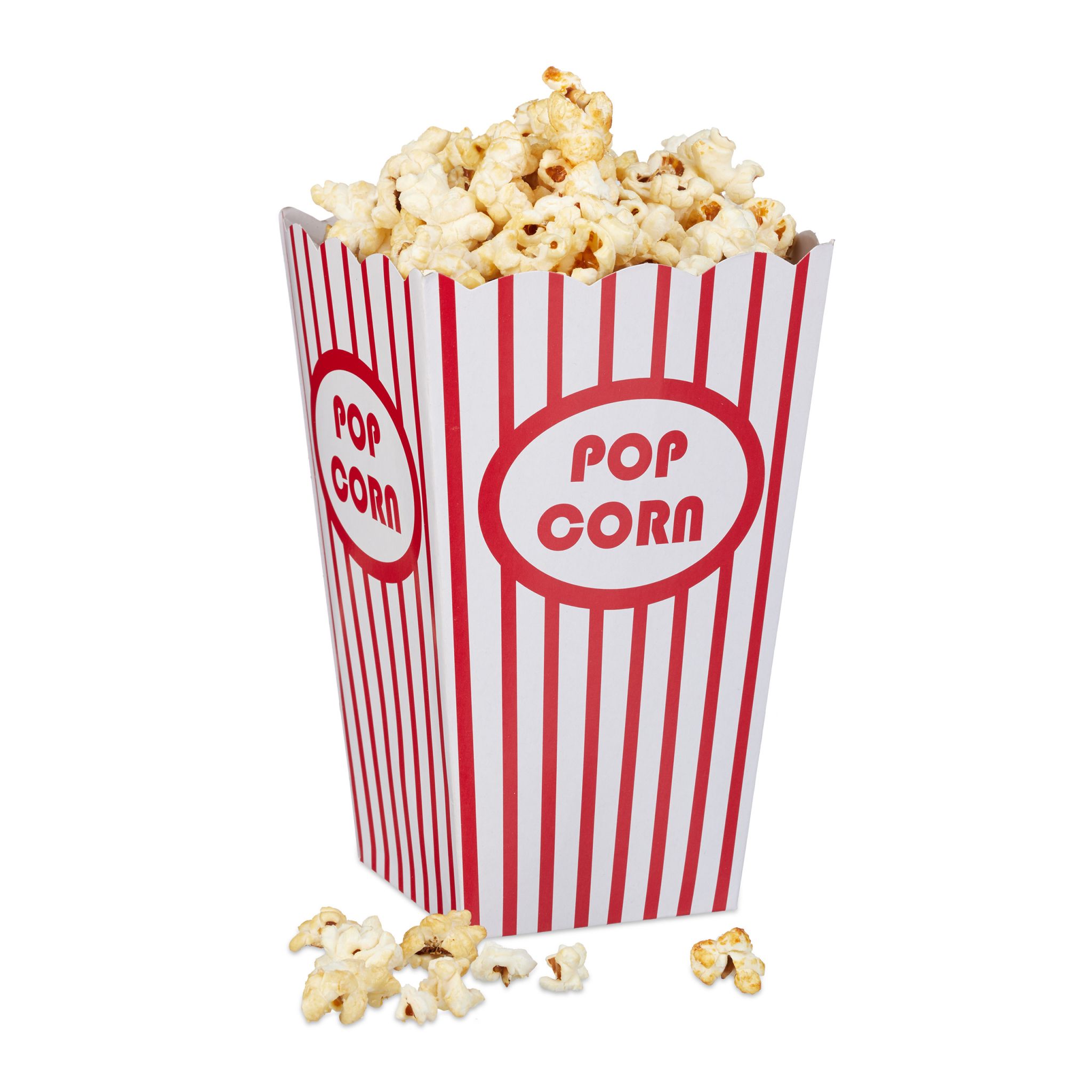 Popcorntüten 48 Stück Weiss-Rot