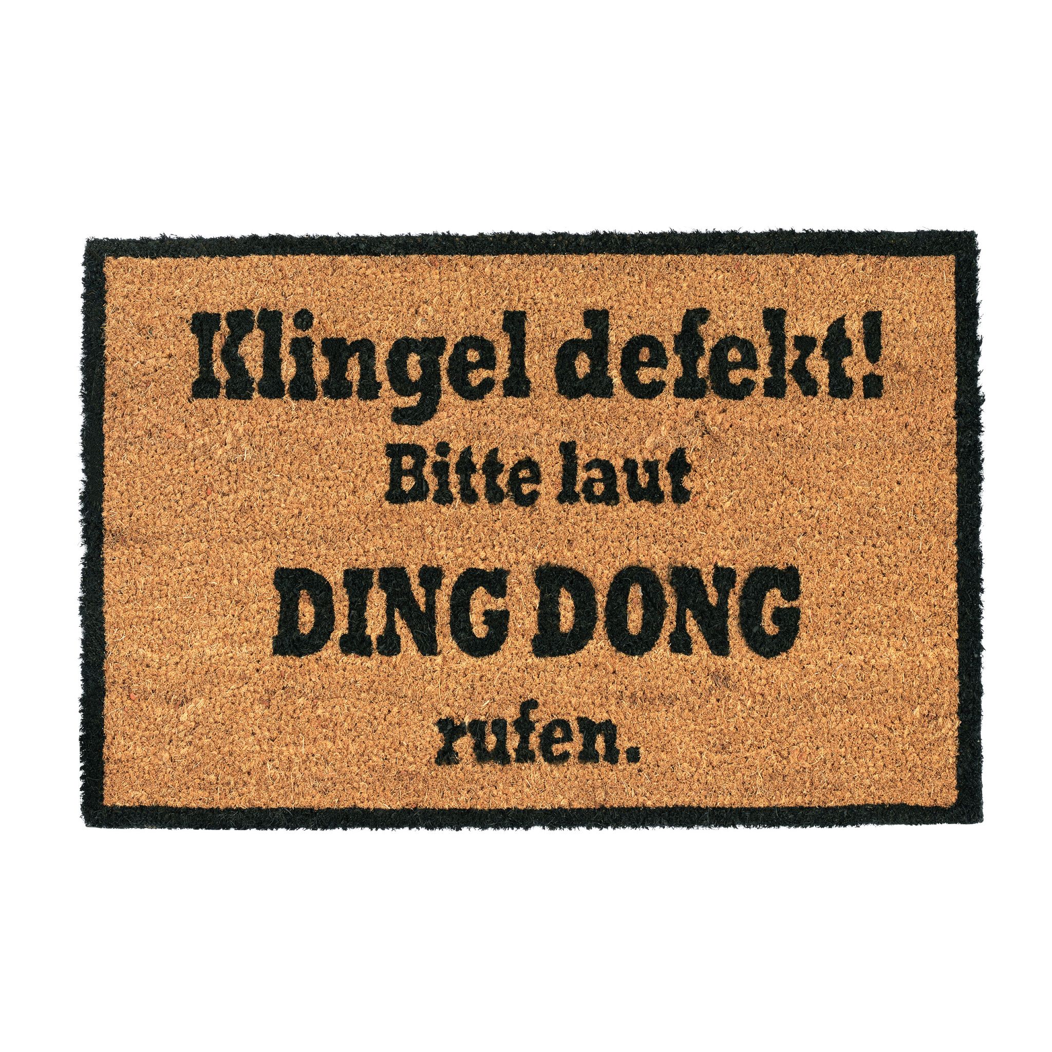 Kokosmatte DING DONG Hellbraun-Schwarz