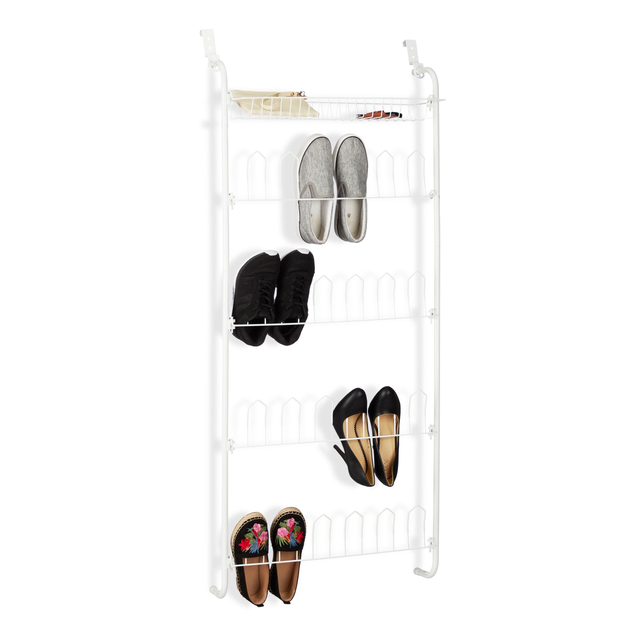 Tür-Schuhregal für 12 Paar Weiss