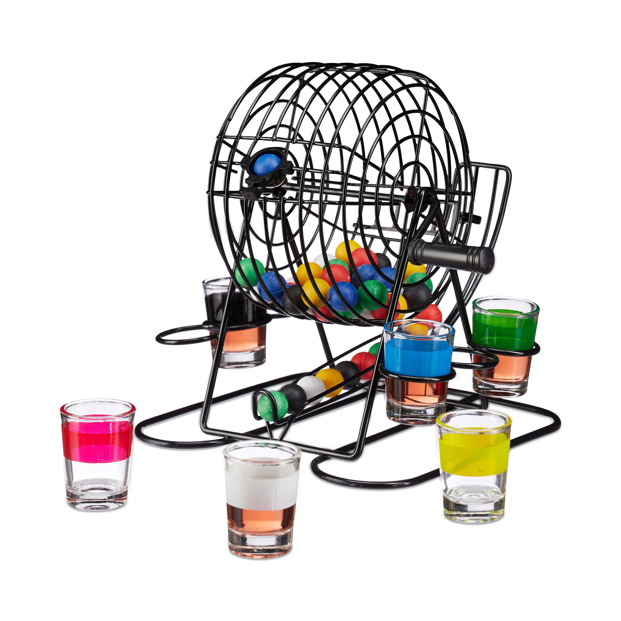 Trinkspiel Bingo Grün-Schwarz-Transparent