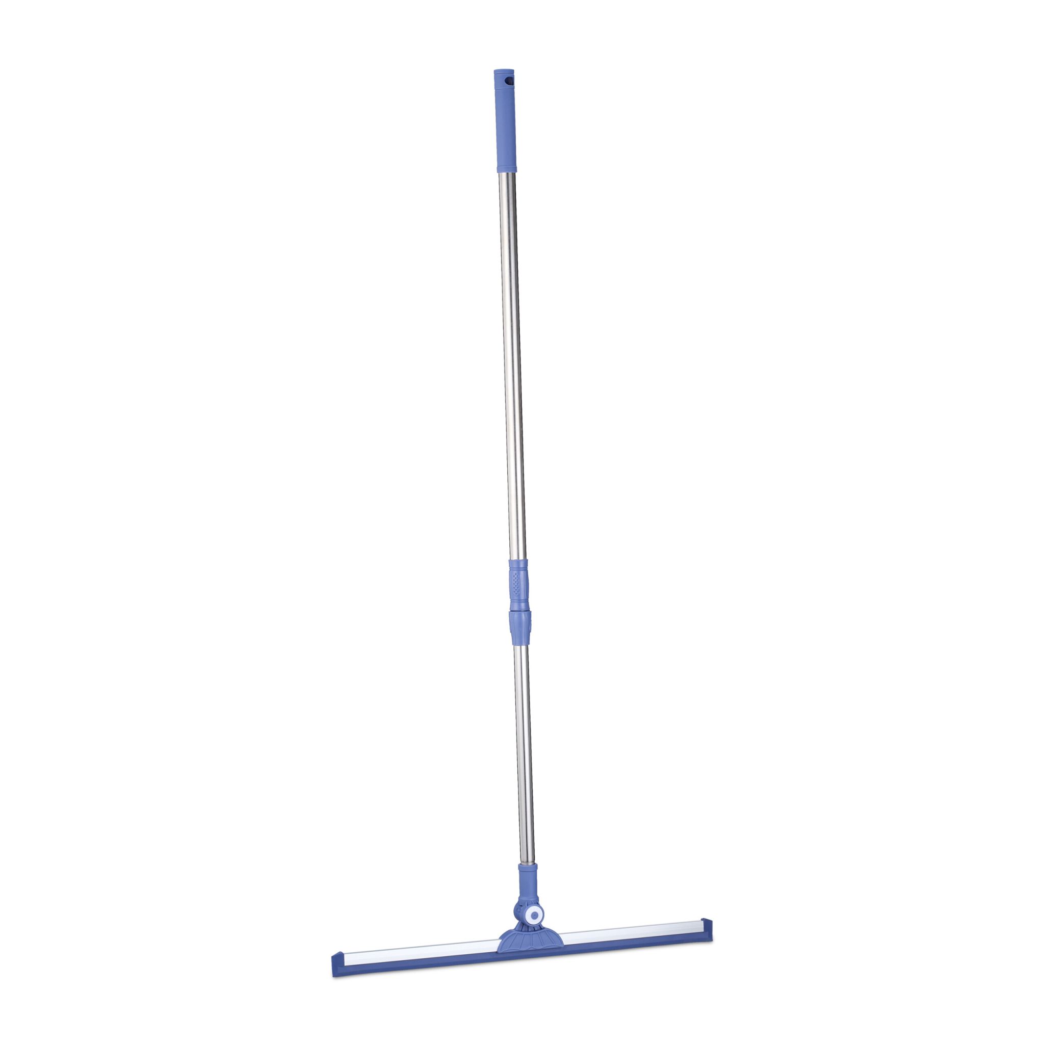 Wasserschieber mit Teleskopstiel Blau-Silber