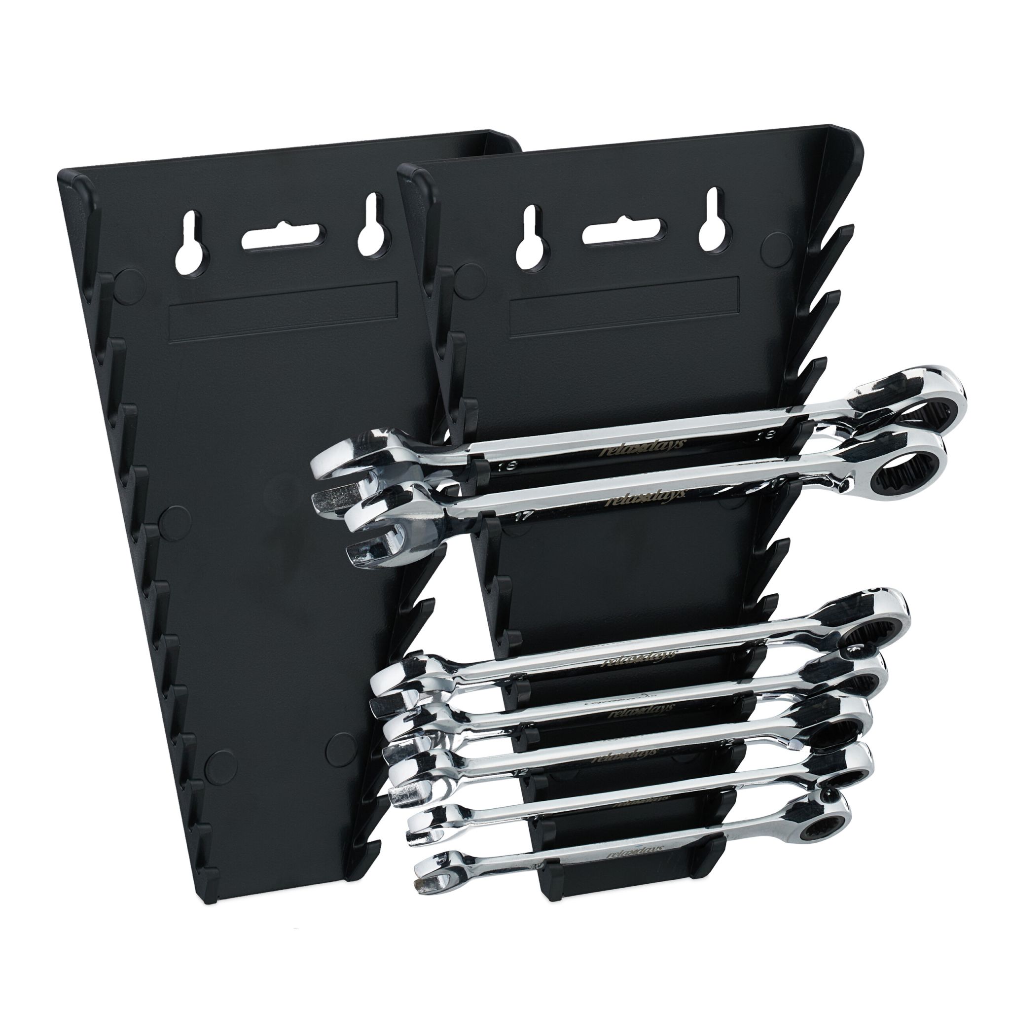 Maulschlüssel Halter magnetisch 2er-Set Schwarz