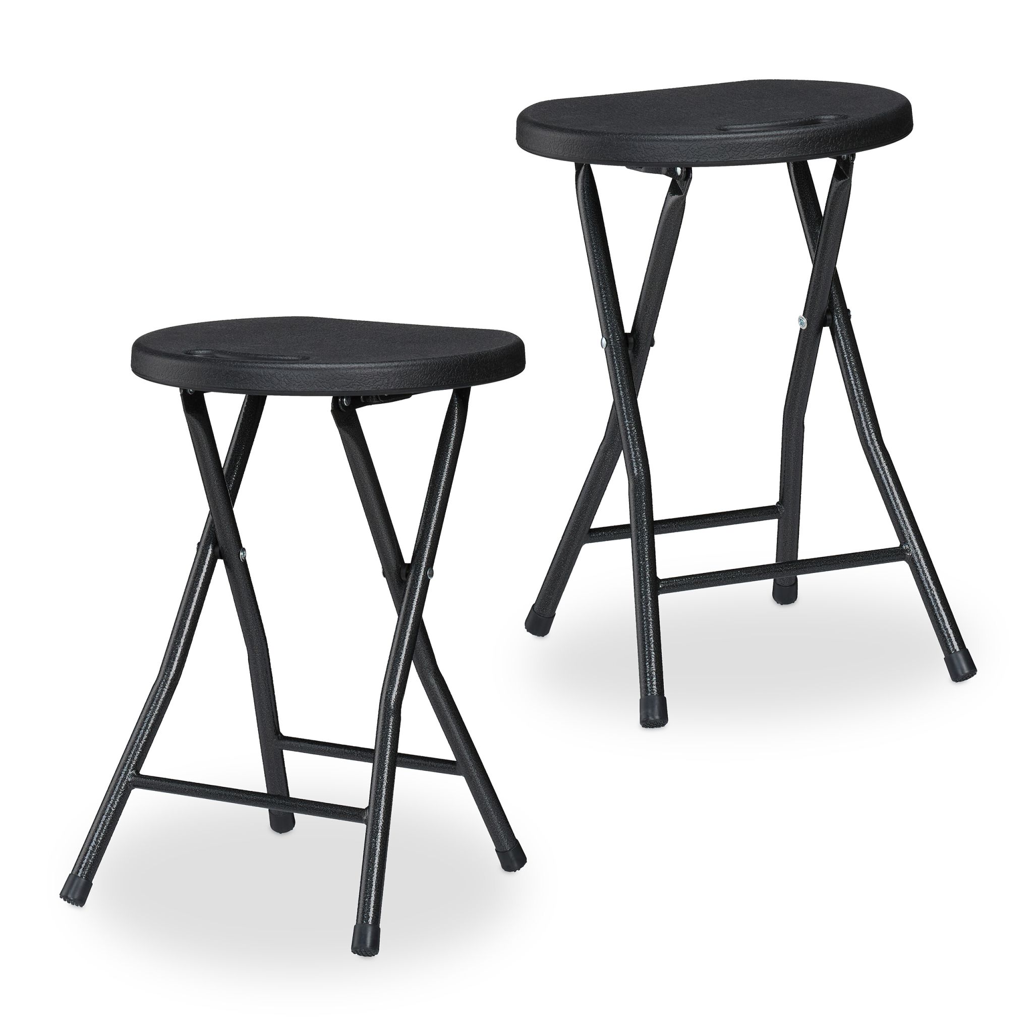 Klapphocker 2er-Set Schwarz