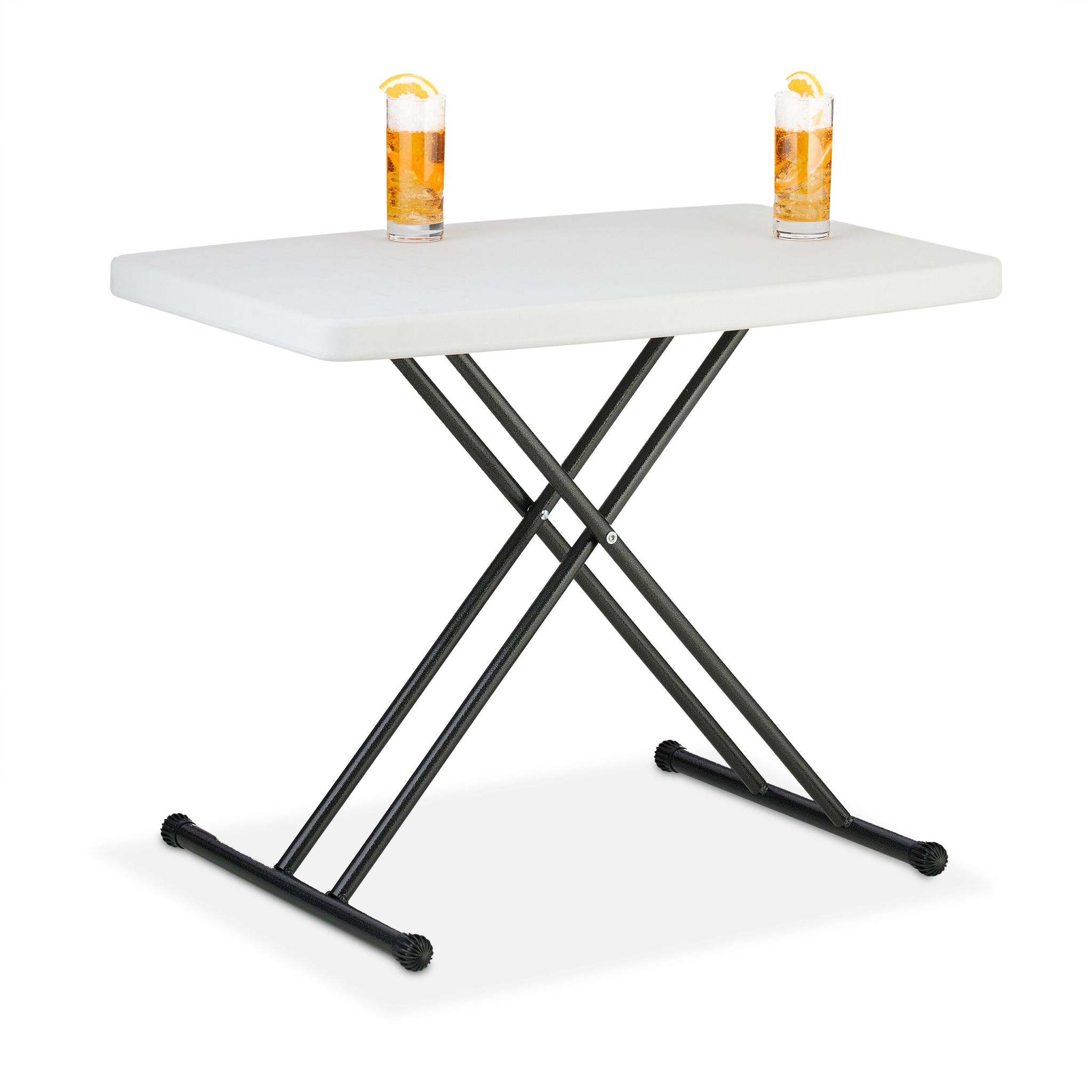 Campingtisch klappbar Weiss-Schwarz