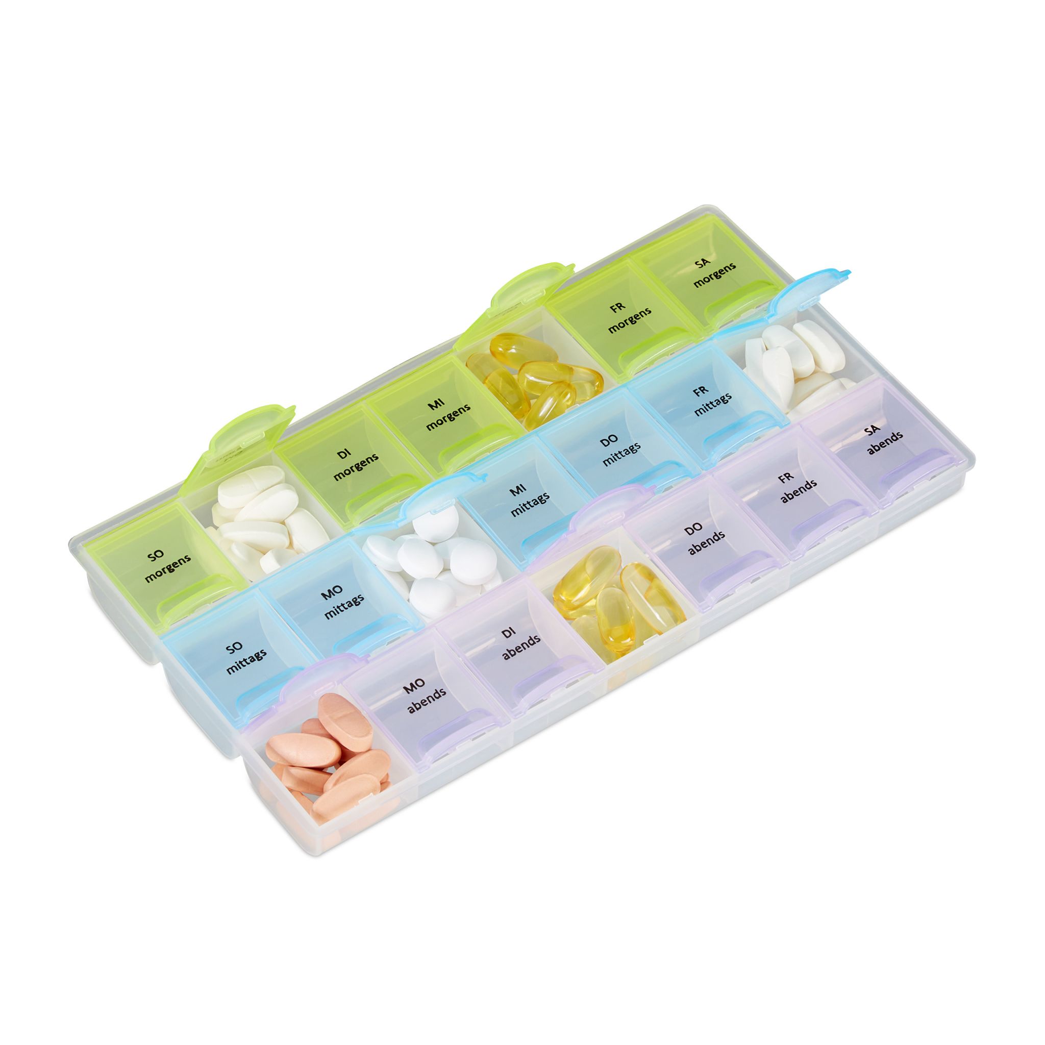 Tablettenbox 7 Tage 3 Fächer Transparent