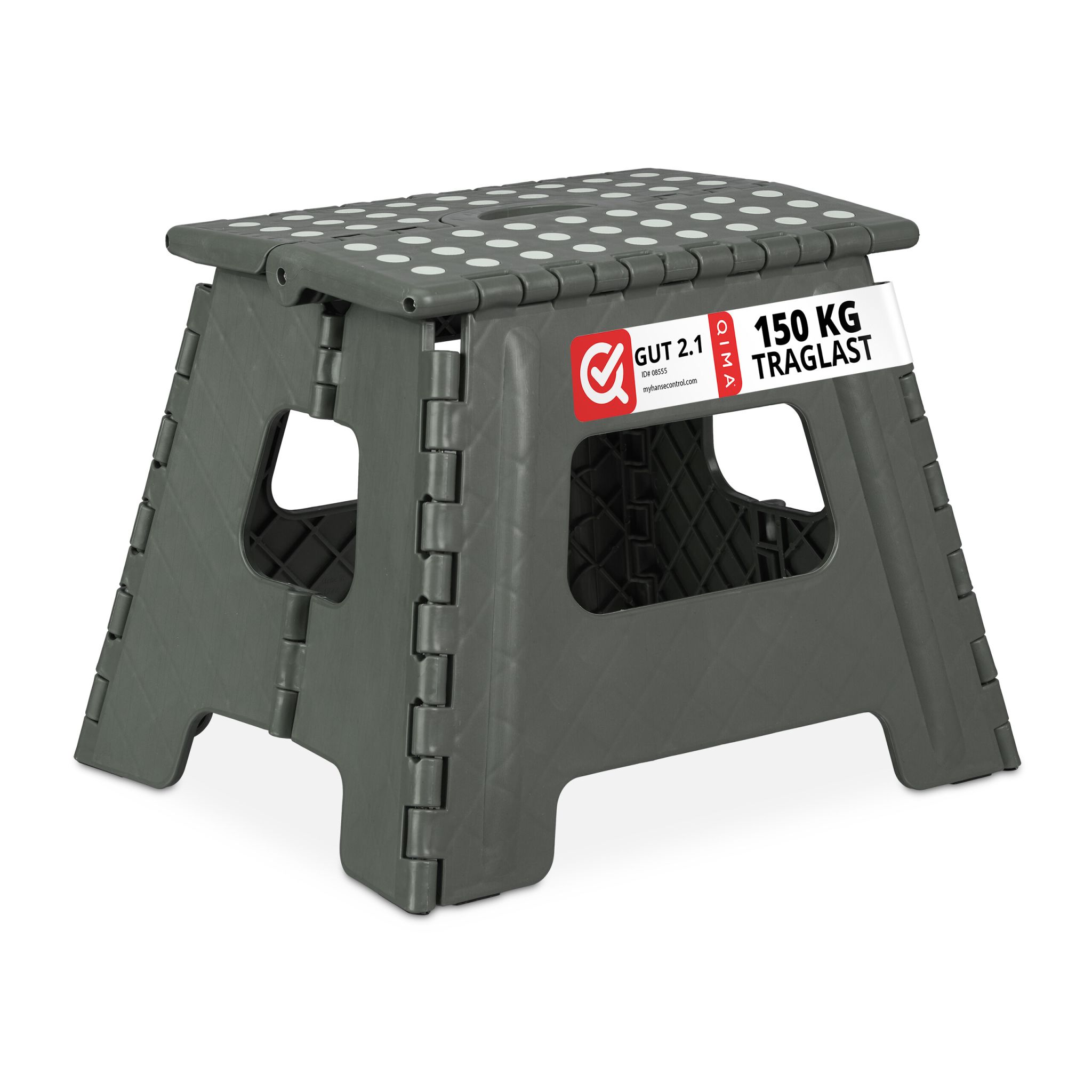 Klapphocker faltbar L Weiss-Grau