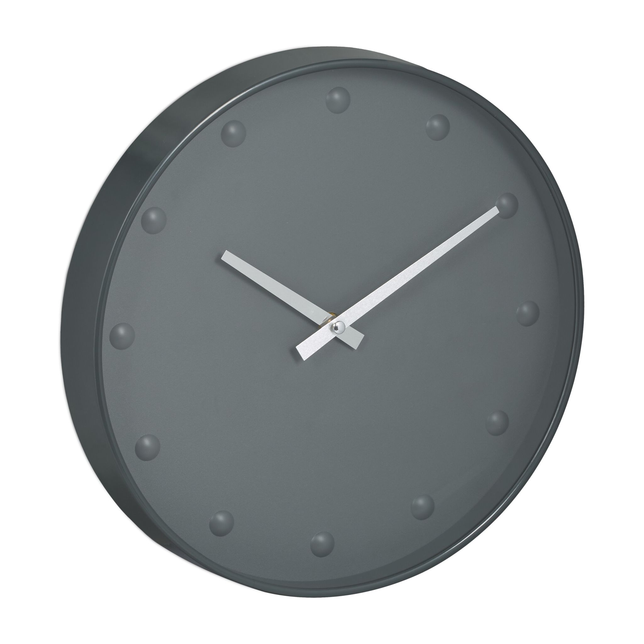Wanduhr Silber-Grau