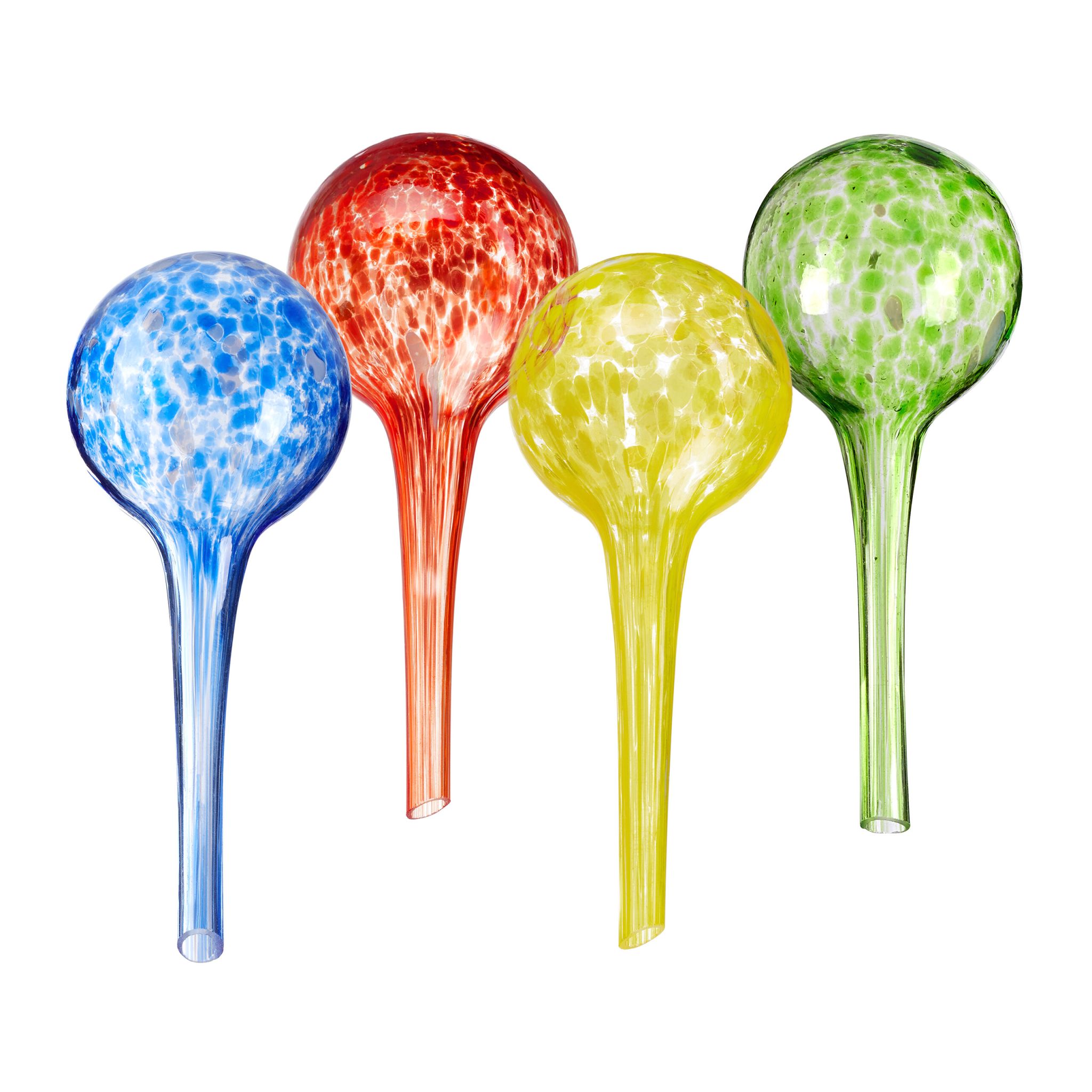 Bewässerungskugeln Glas 4er-Set Blau-Grün-Rot