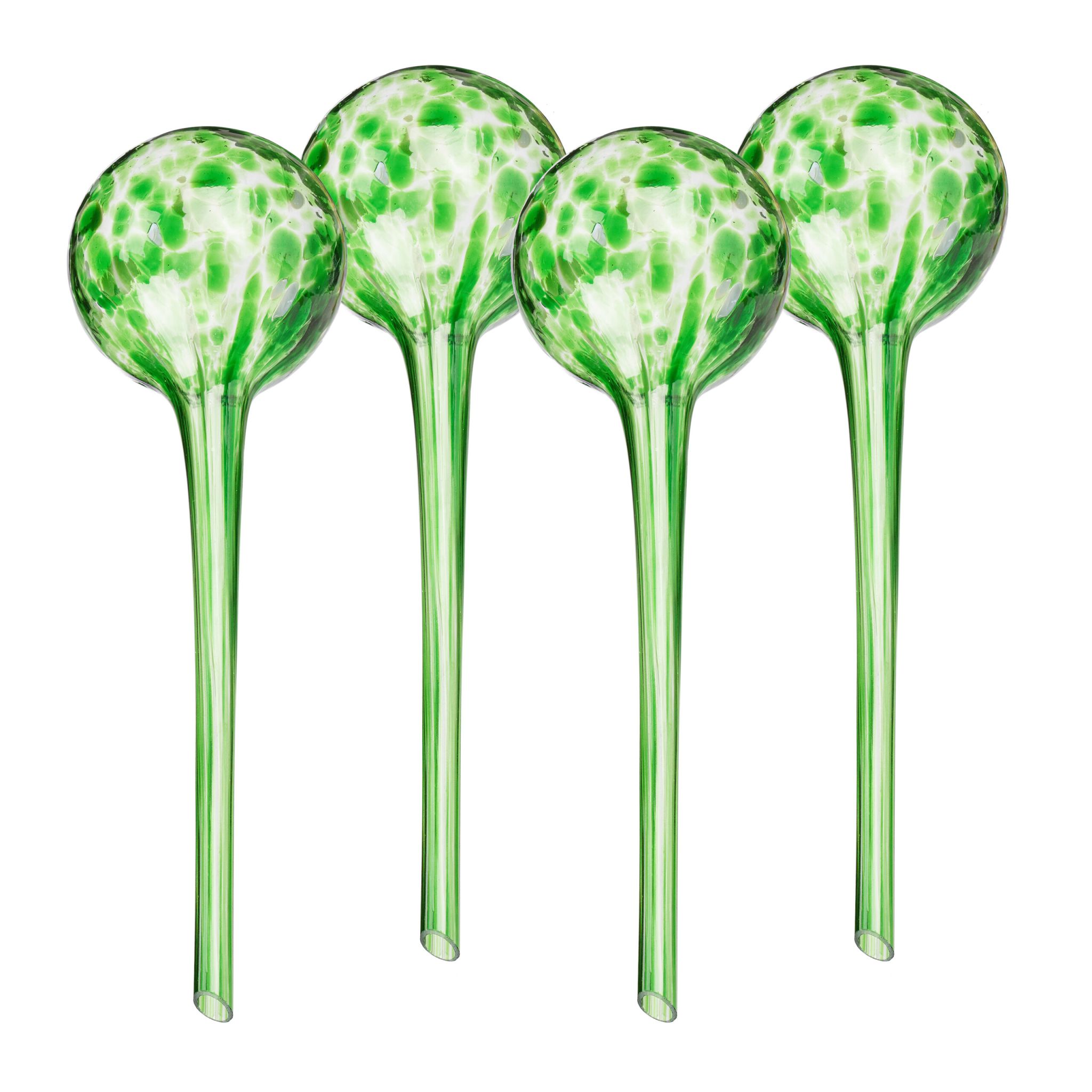 Bewässerungskugeln Glas 4er-Set Grün