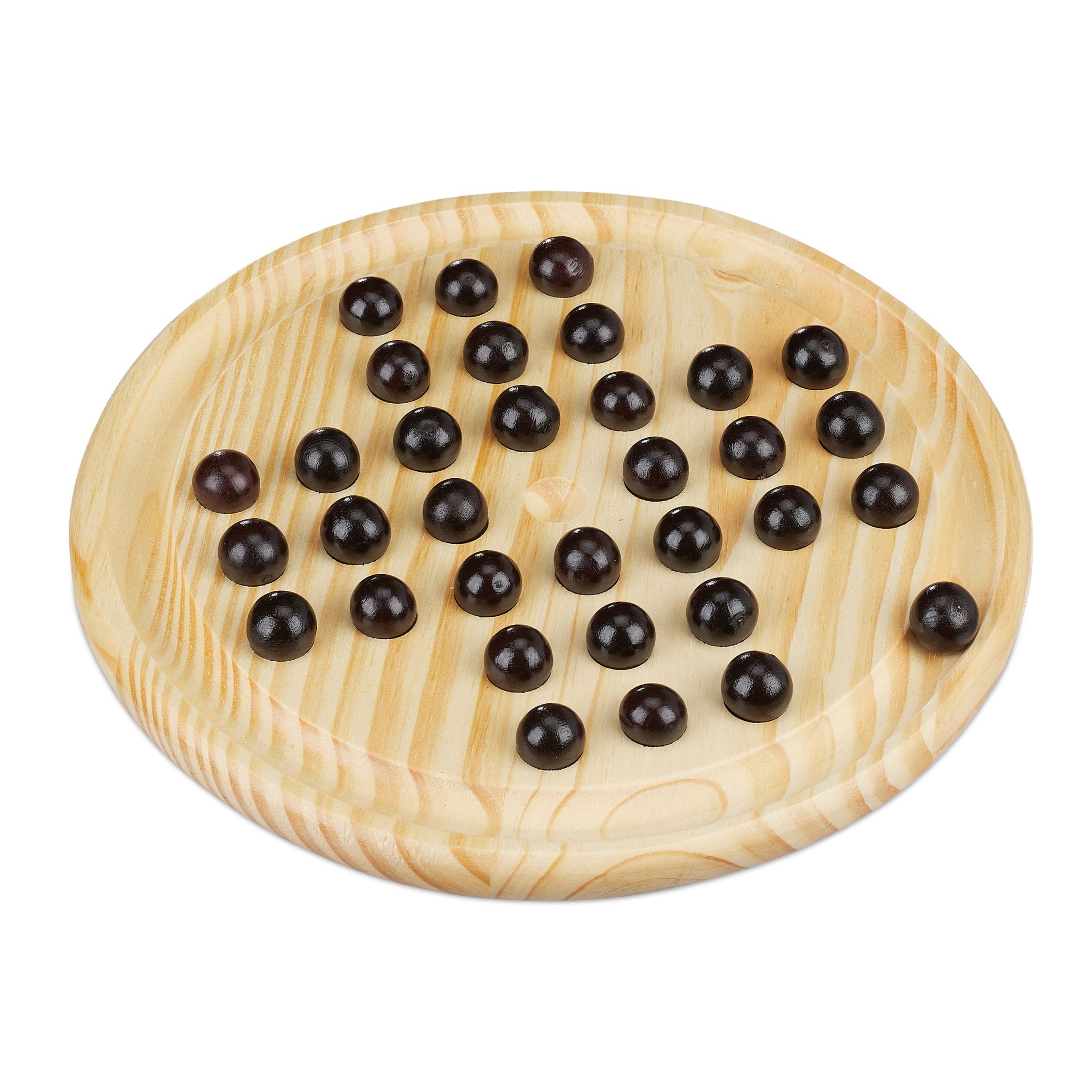 Holz Solitaire Spiel Hellbraun-Schwarz