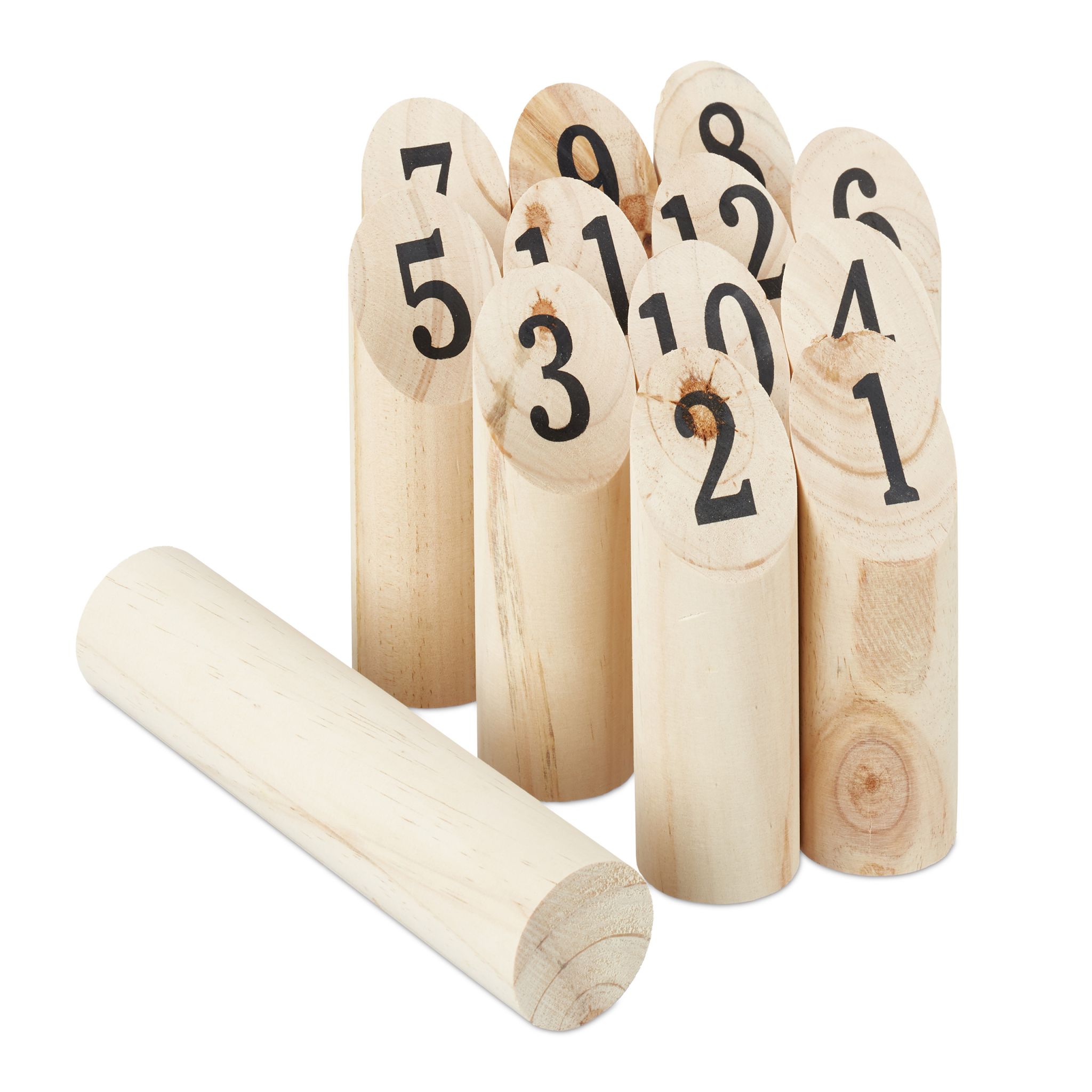 Kubb Wikingerspiel mit Tasche Hellbraun-Schwarz