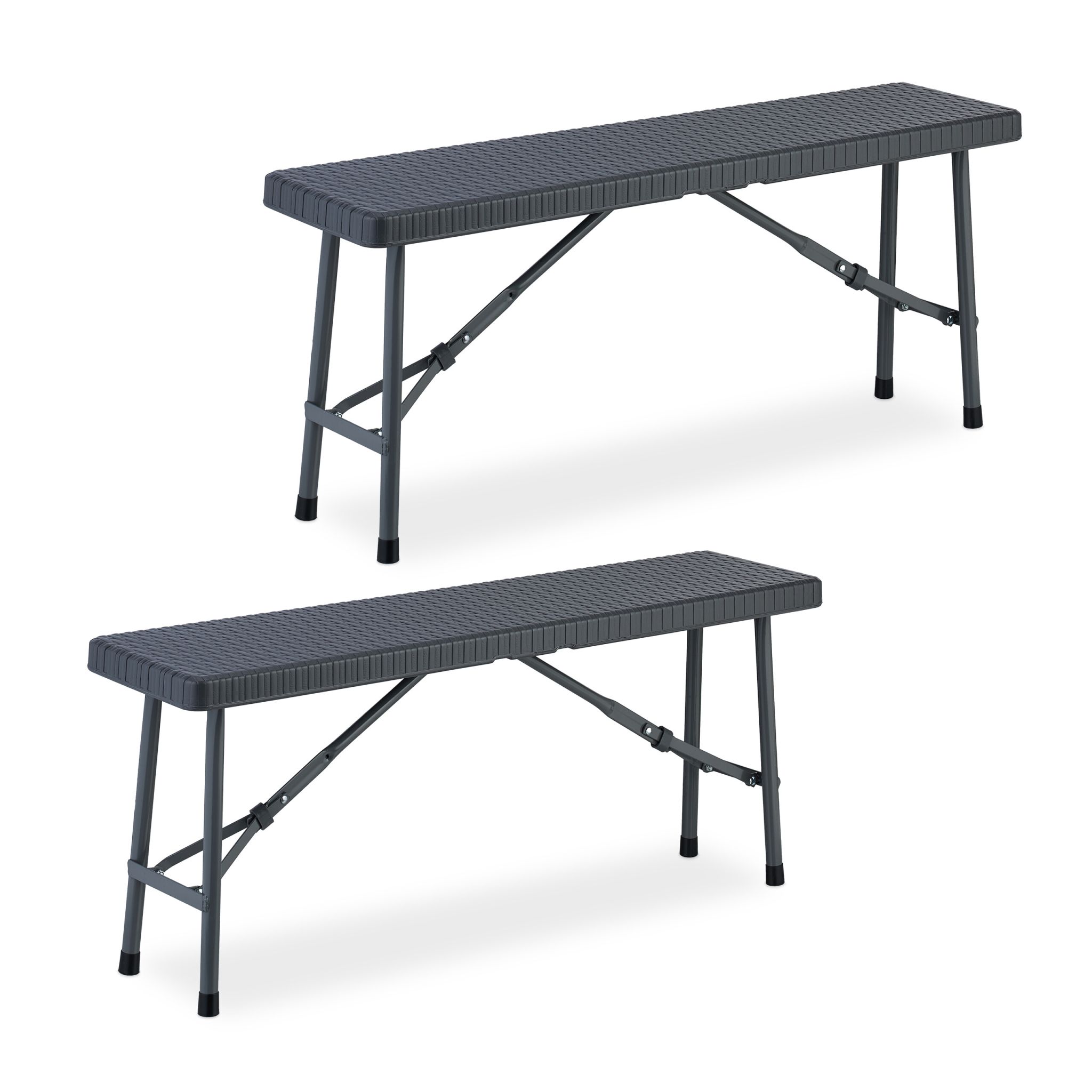 Bierbank 102cm 2er-Set Grau