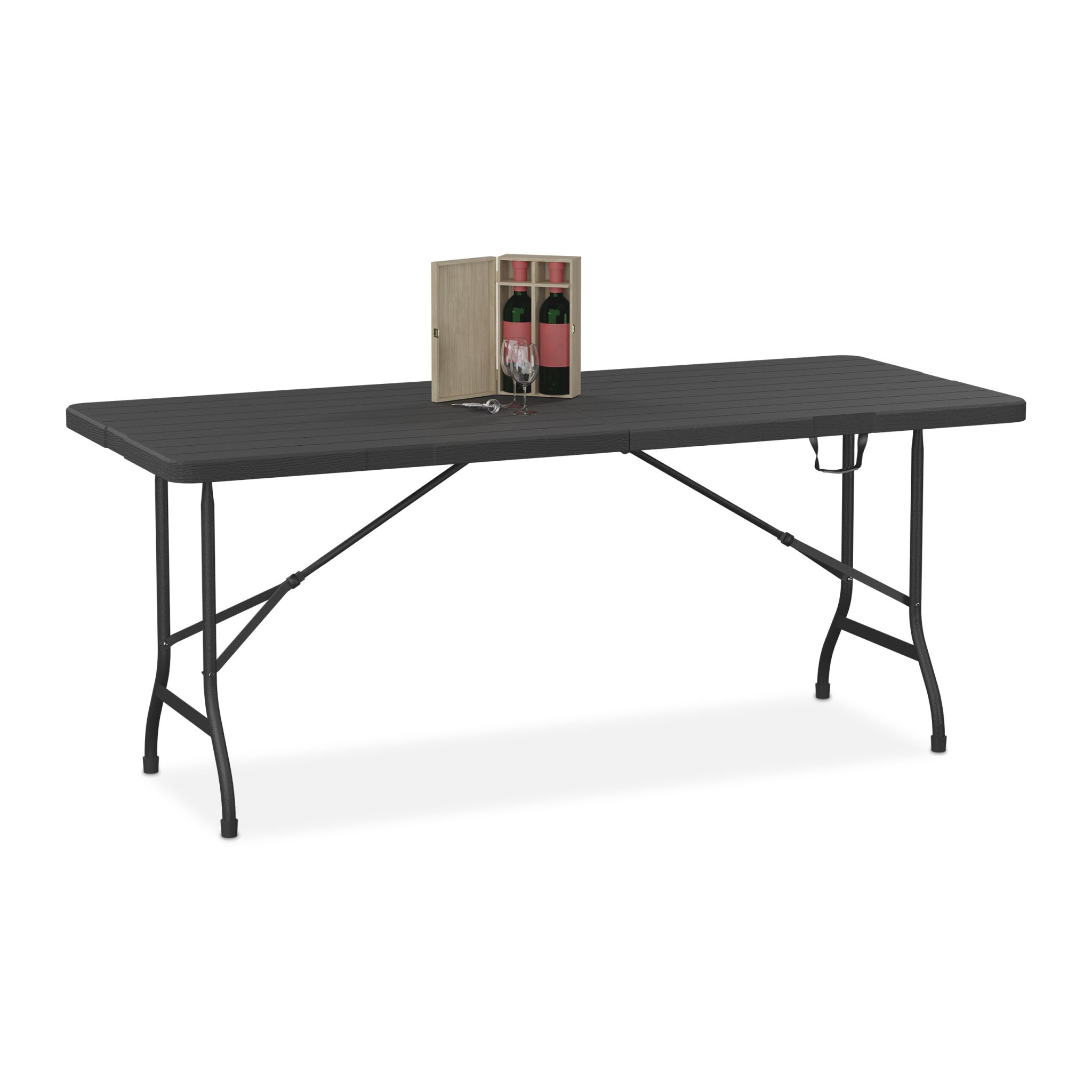 Gartentisch klappbar Schwarz