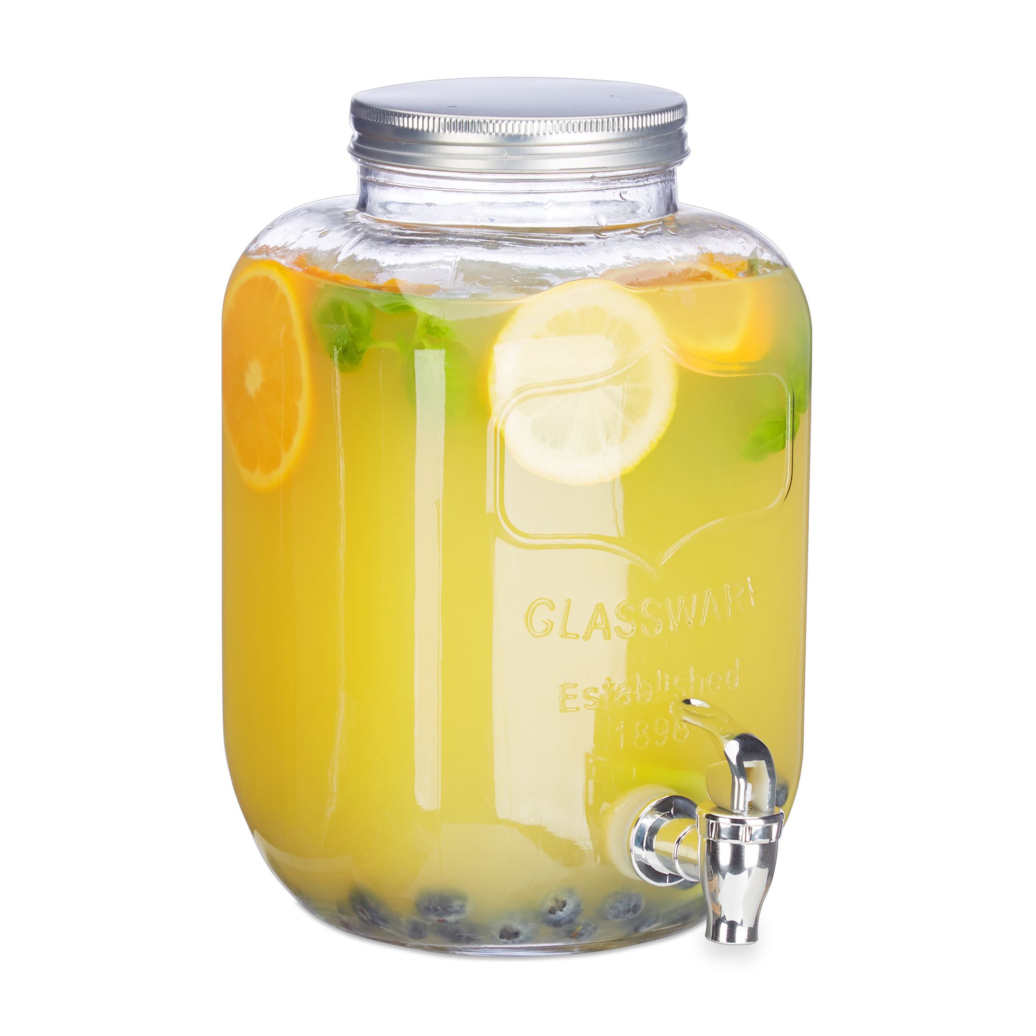 Getränkespender 5L Silber-Transparent