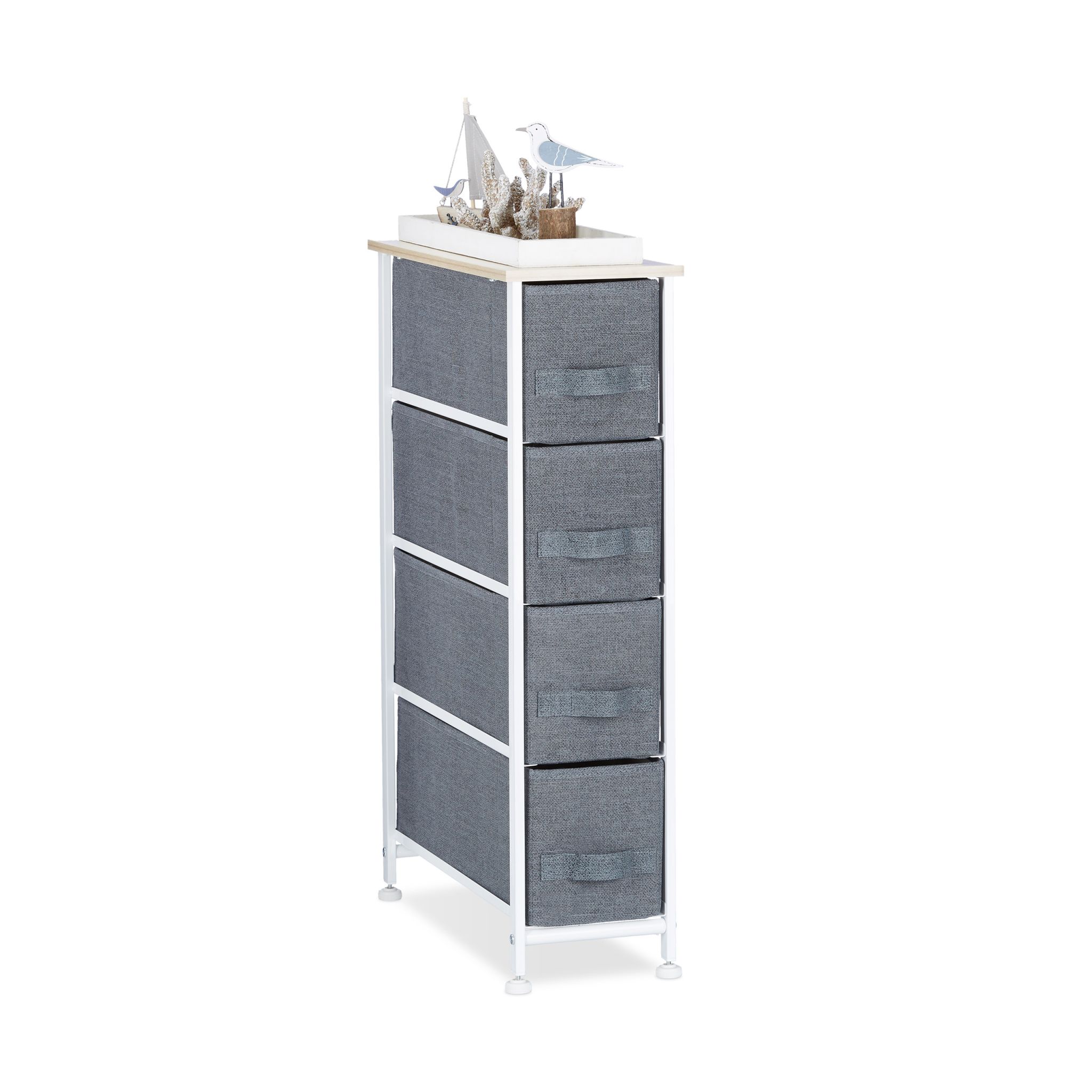 Regalsystem Weiss-Hellbraun-Grau