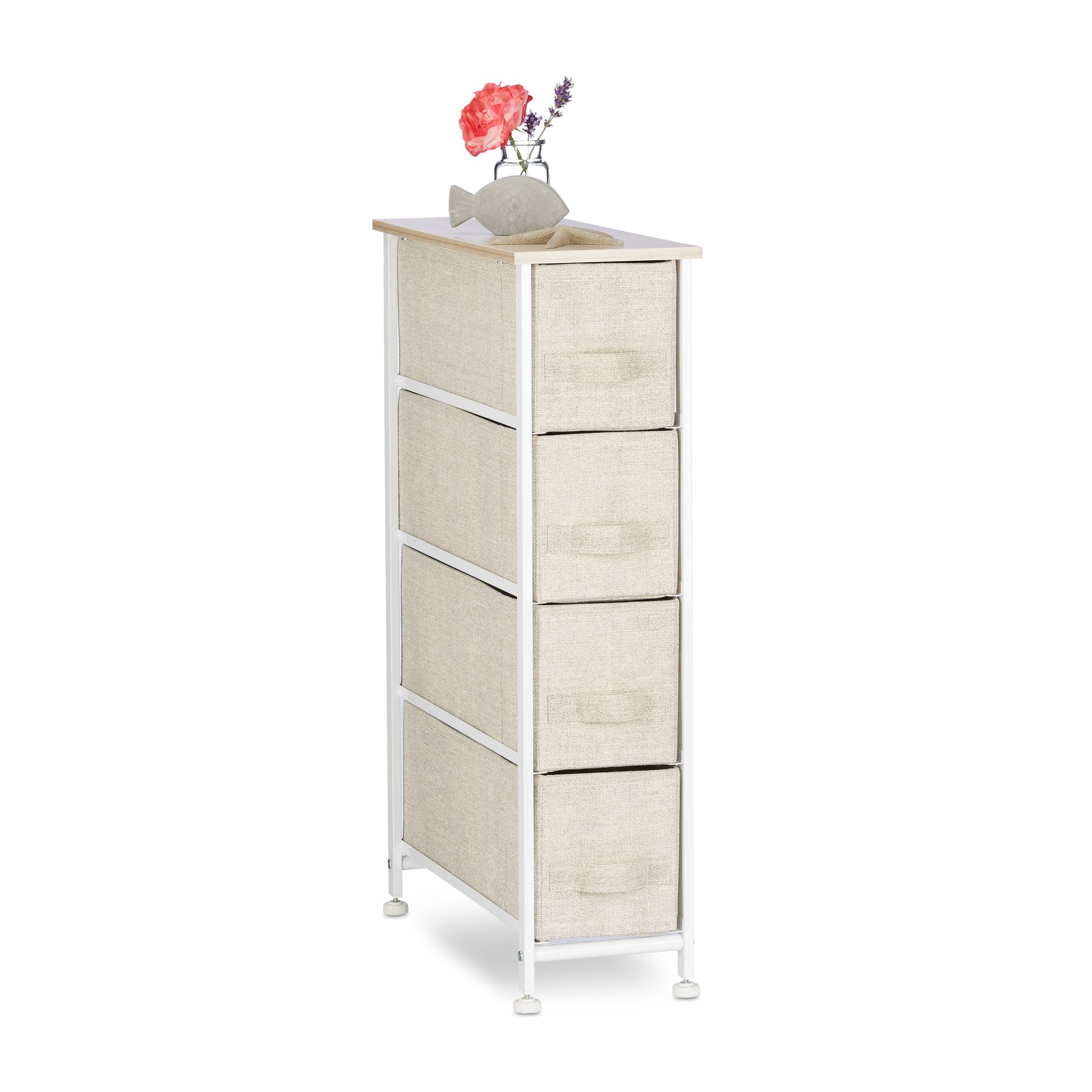 Regalsystem Weiss-Creme-Hellbraun
