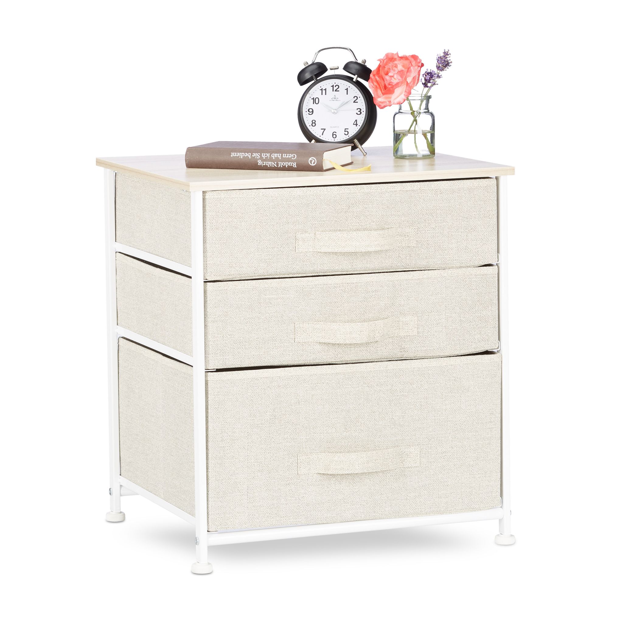 Regalsystem Weiss-Creme-Hellbraun