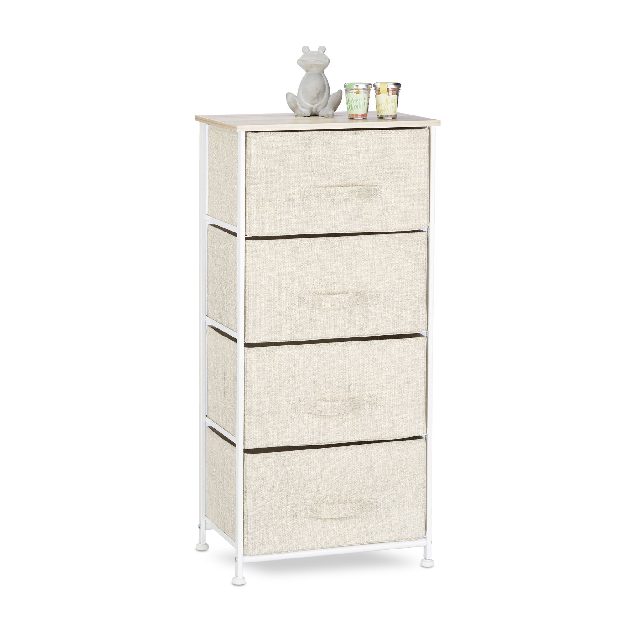 Regalsystem Weiss-Creme-Hellbraun