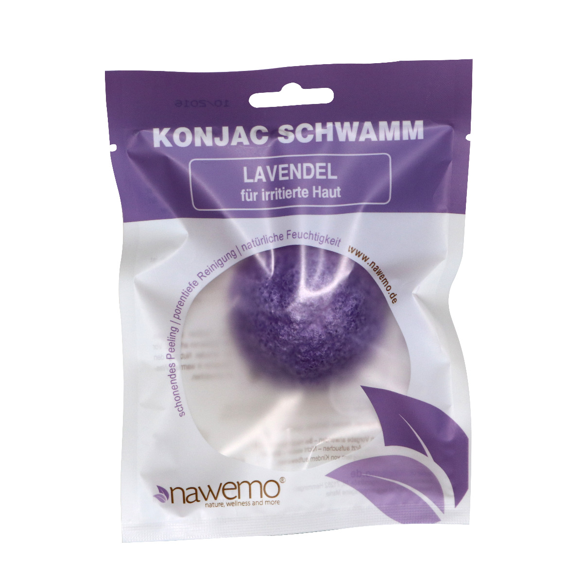Konjac Schwamm Lavendel, bei entzündeter und irritierter Haut