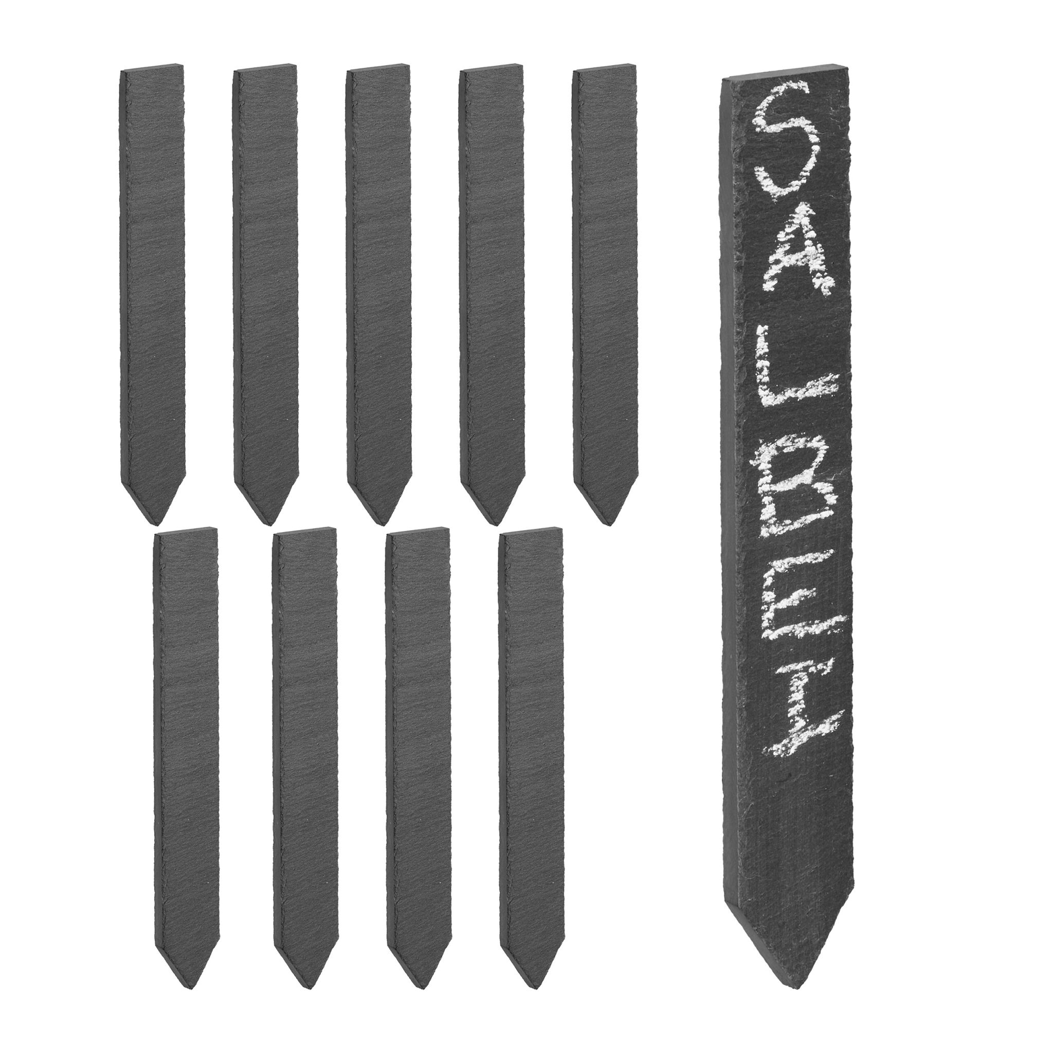 Pflanzenstecker Schiefer 10er-Set Anthrazit