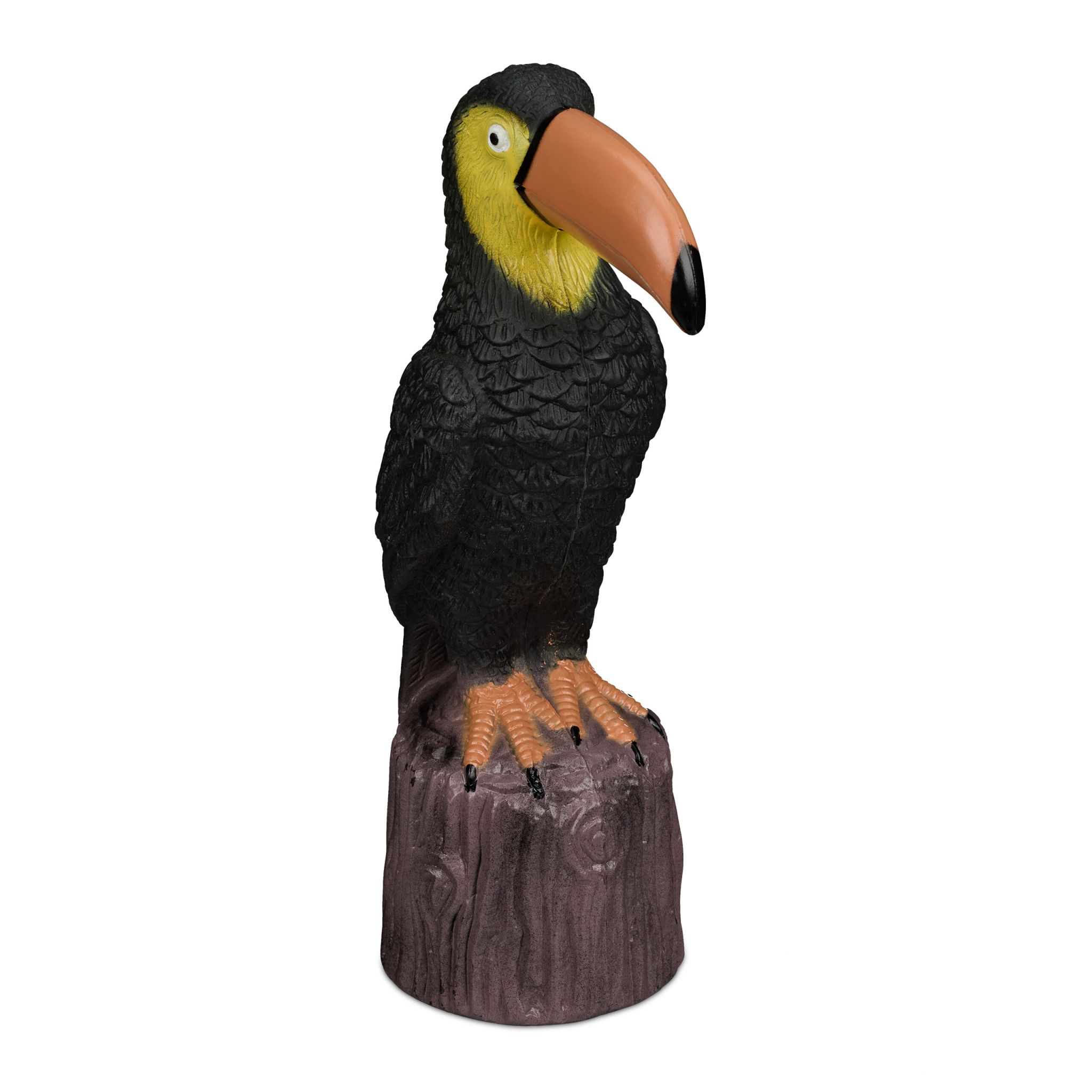 Gartenfigur Vogel Braun-Gelb-Schwarz