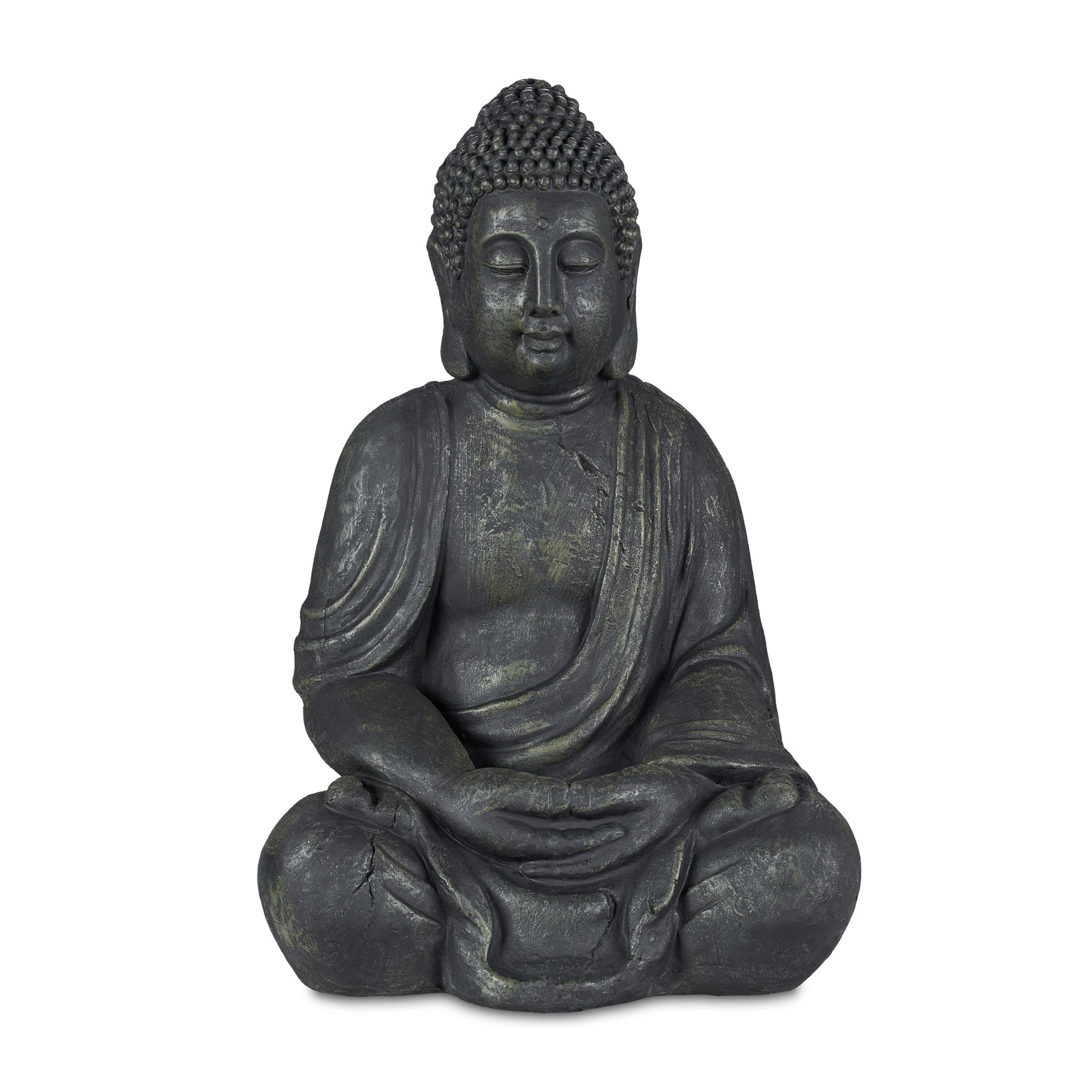 Buddha Figur 70cm Anthrazit