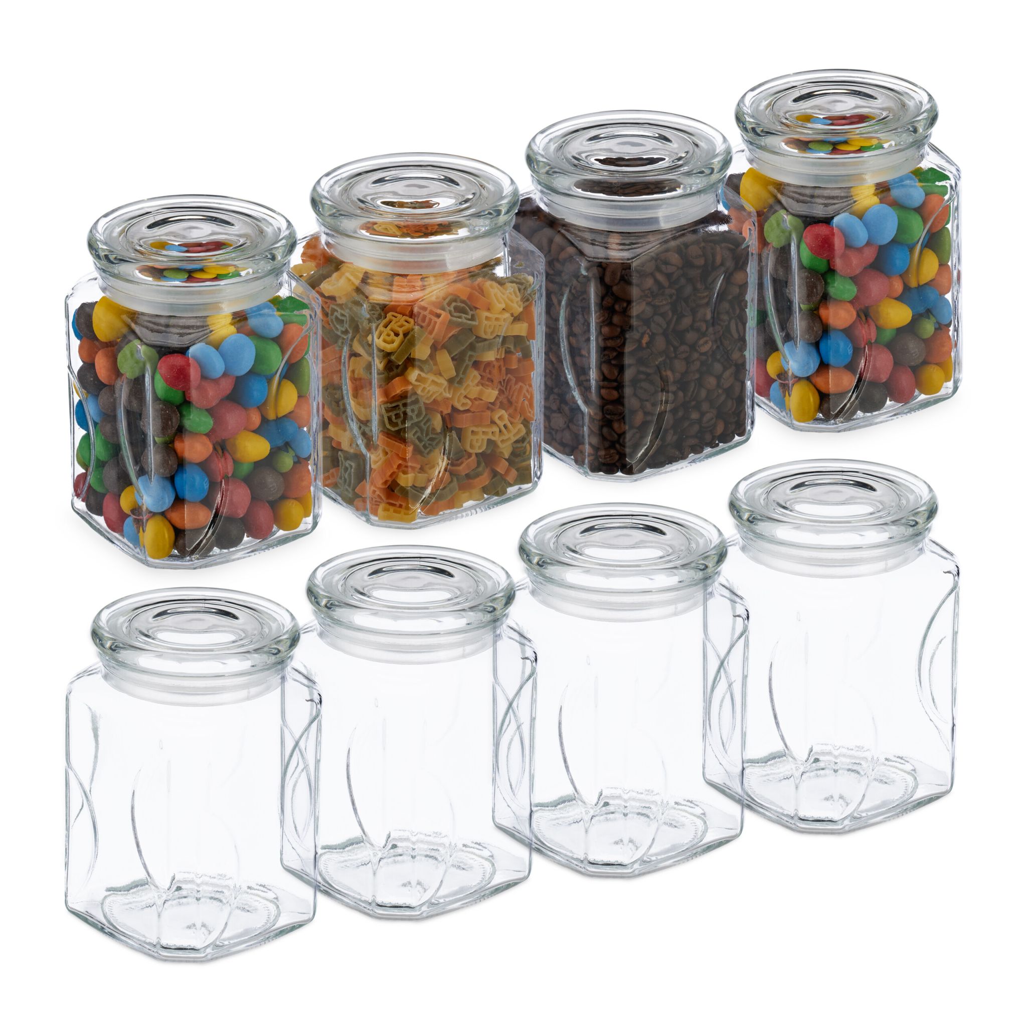 Vorratsgläser mit Deckel 750ml 8er-Set Transparent