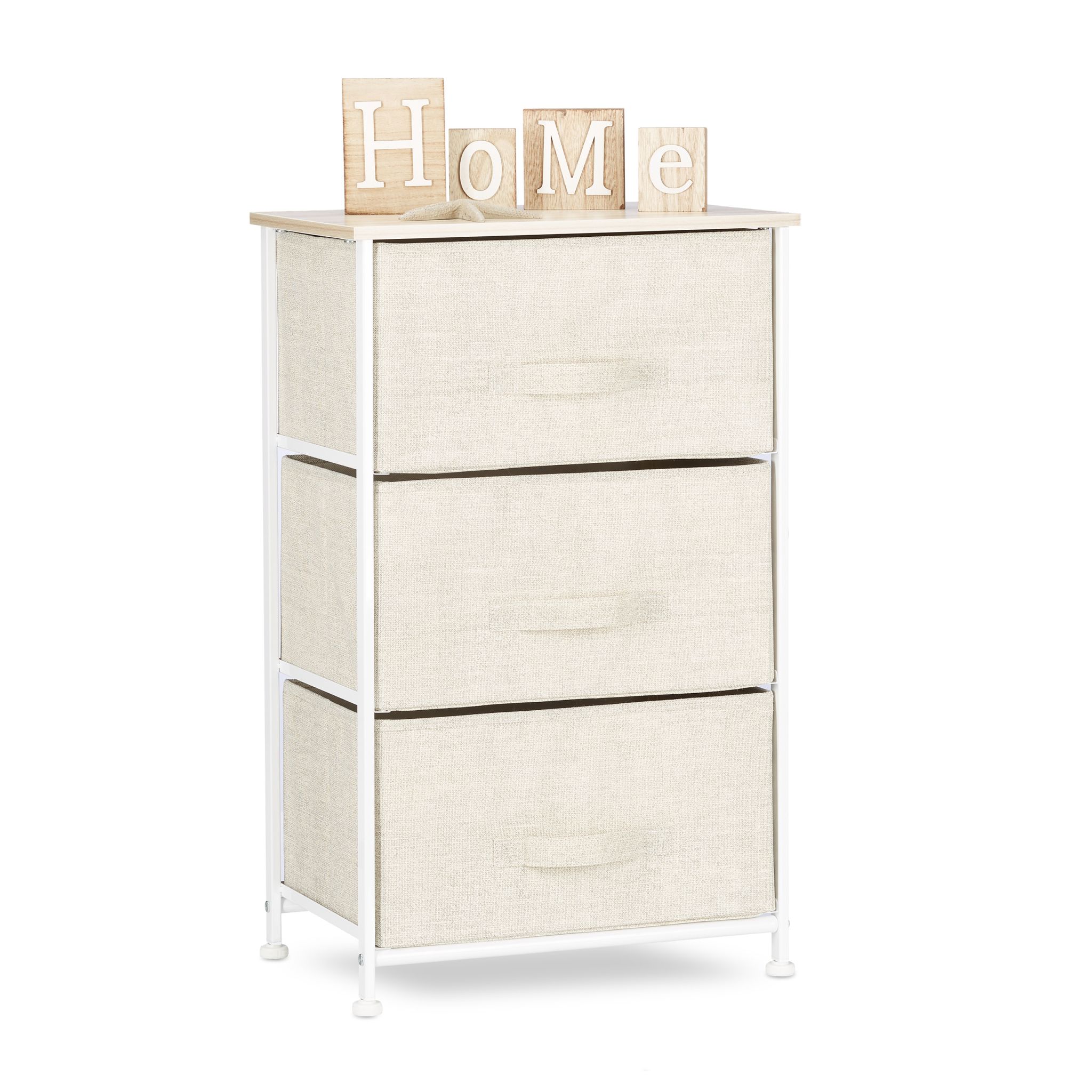Regalsystem Weiss-Creme-Hellbraun