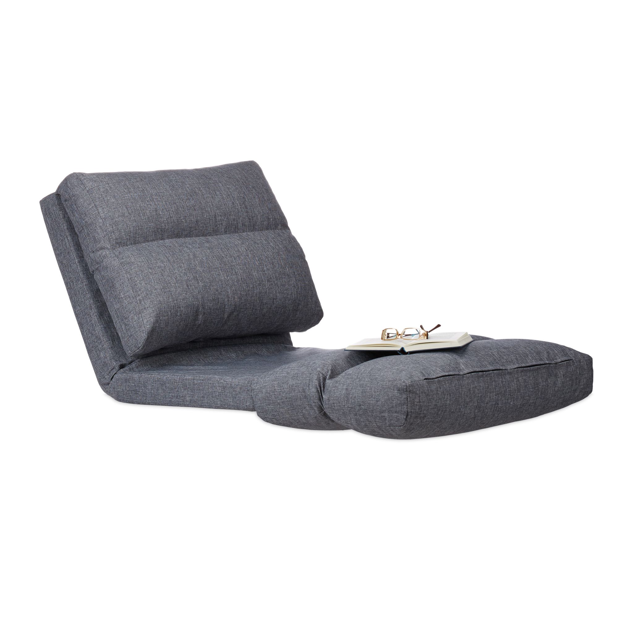 Relaxliege Sessel faltbar Anthrazit
