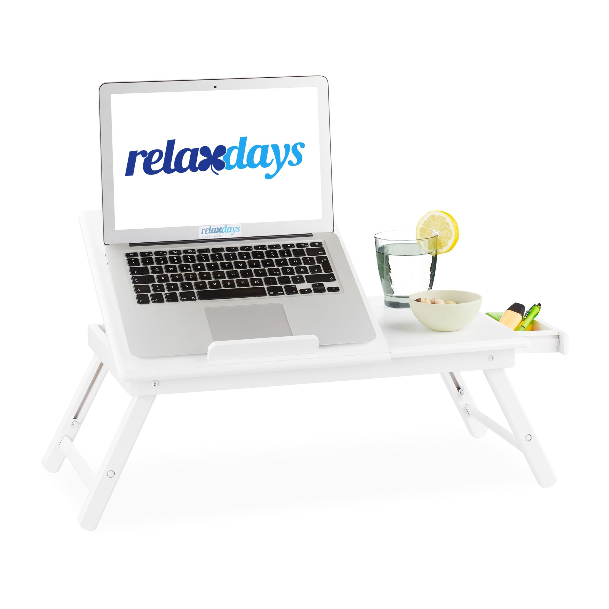 Bambus Laptoptisch weiss Weiss